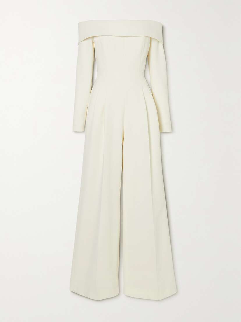 Emilia Wickstead Vesper Off-the-shoulder Crepe Jumpsuit