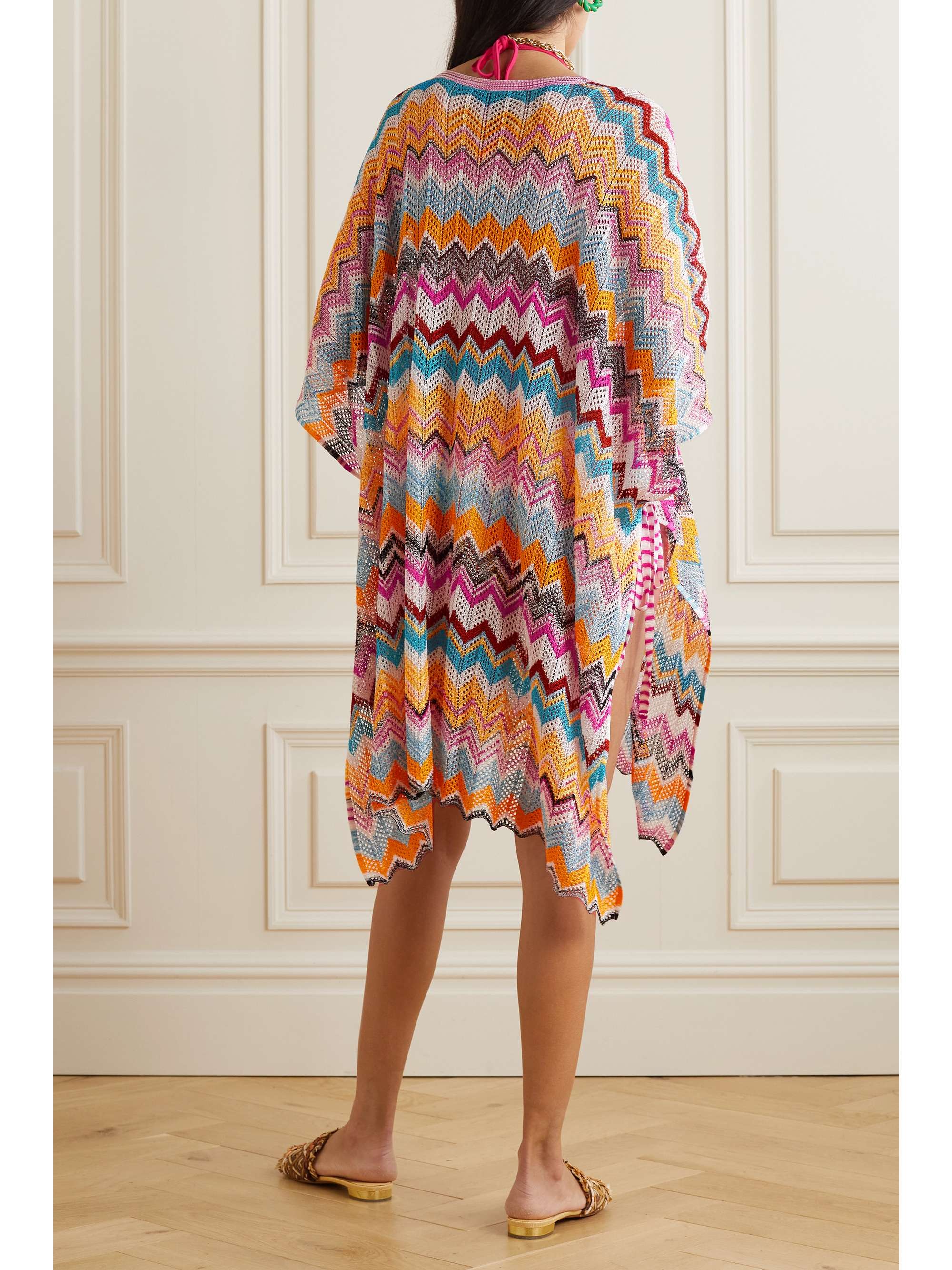 MISSONI Mare striped crochet-knit kaftan