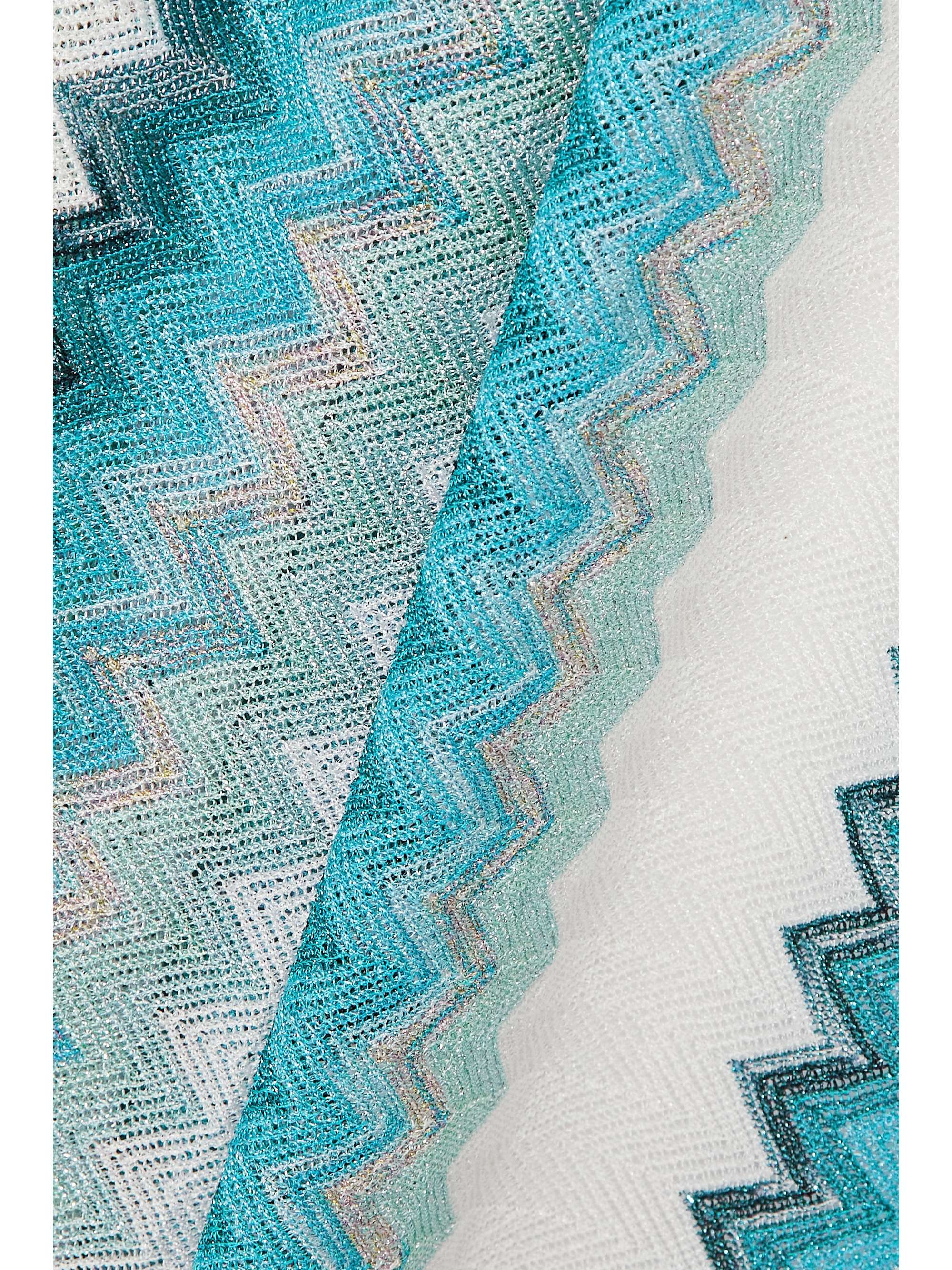 MISSONI Metallic crochet-knit halterneck maxi dress
