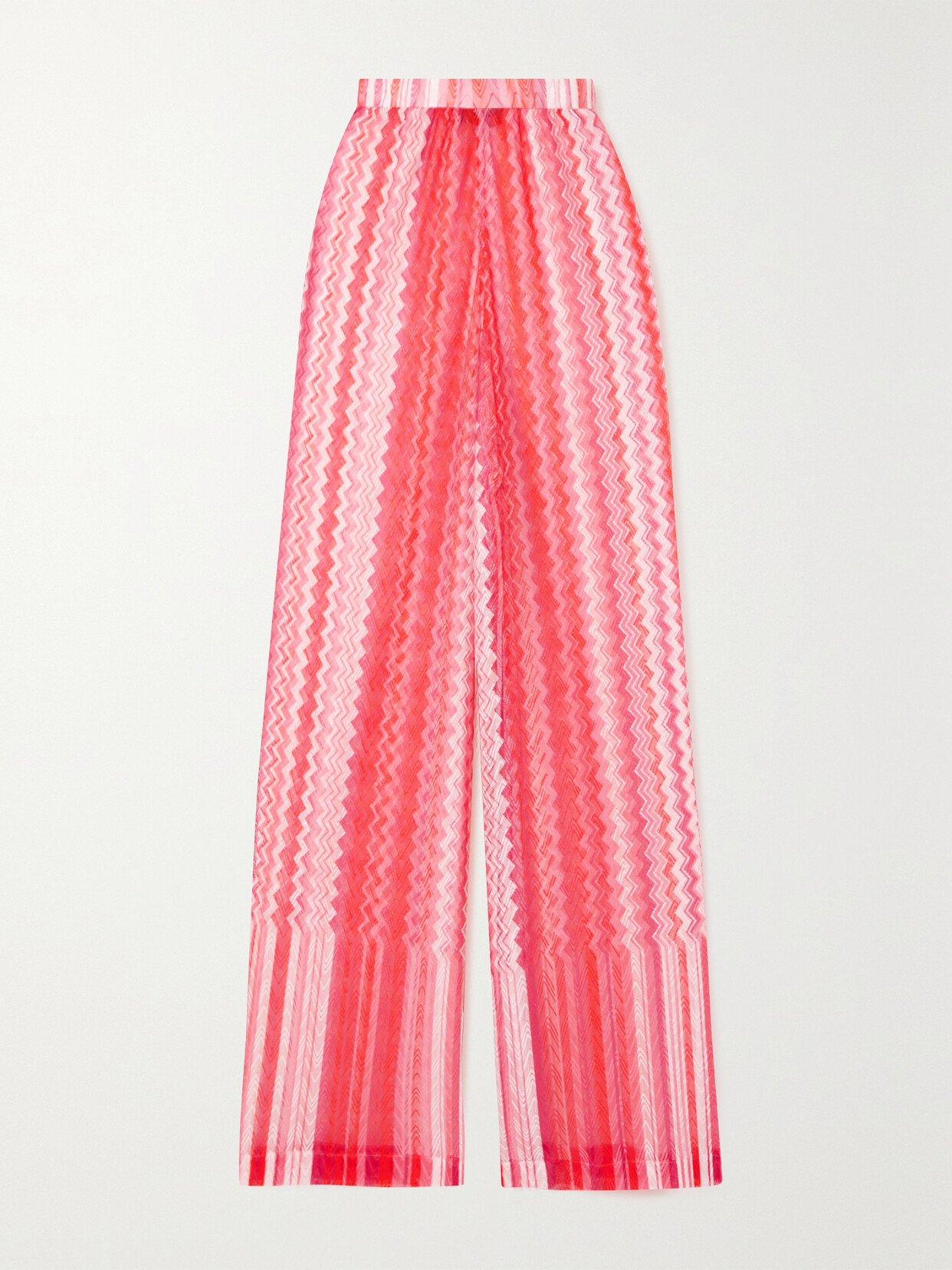 Missoni - Crochet-knit Wide-leg Pants - Pink