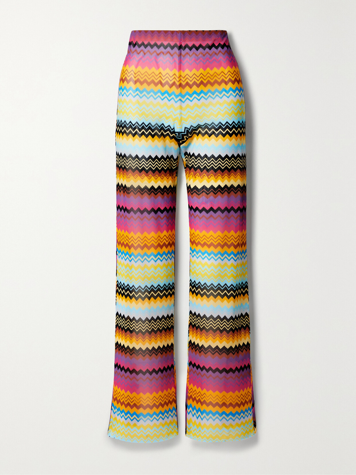 Missoni - Printed Voile Flared Pants - Pink