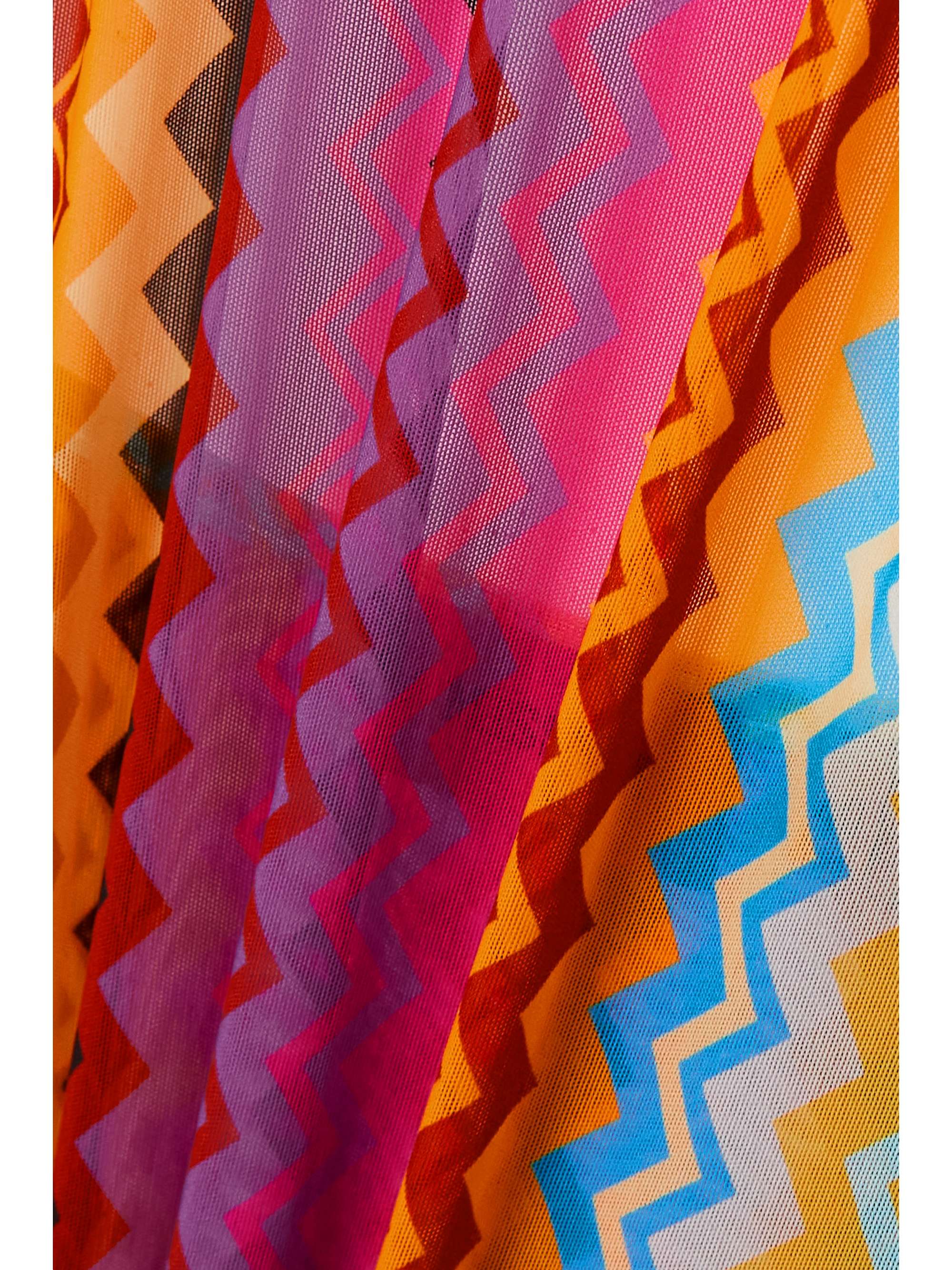 MISSONI Printed stretch-tulle midi dress