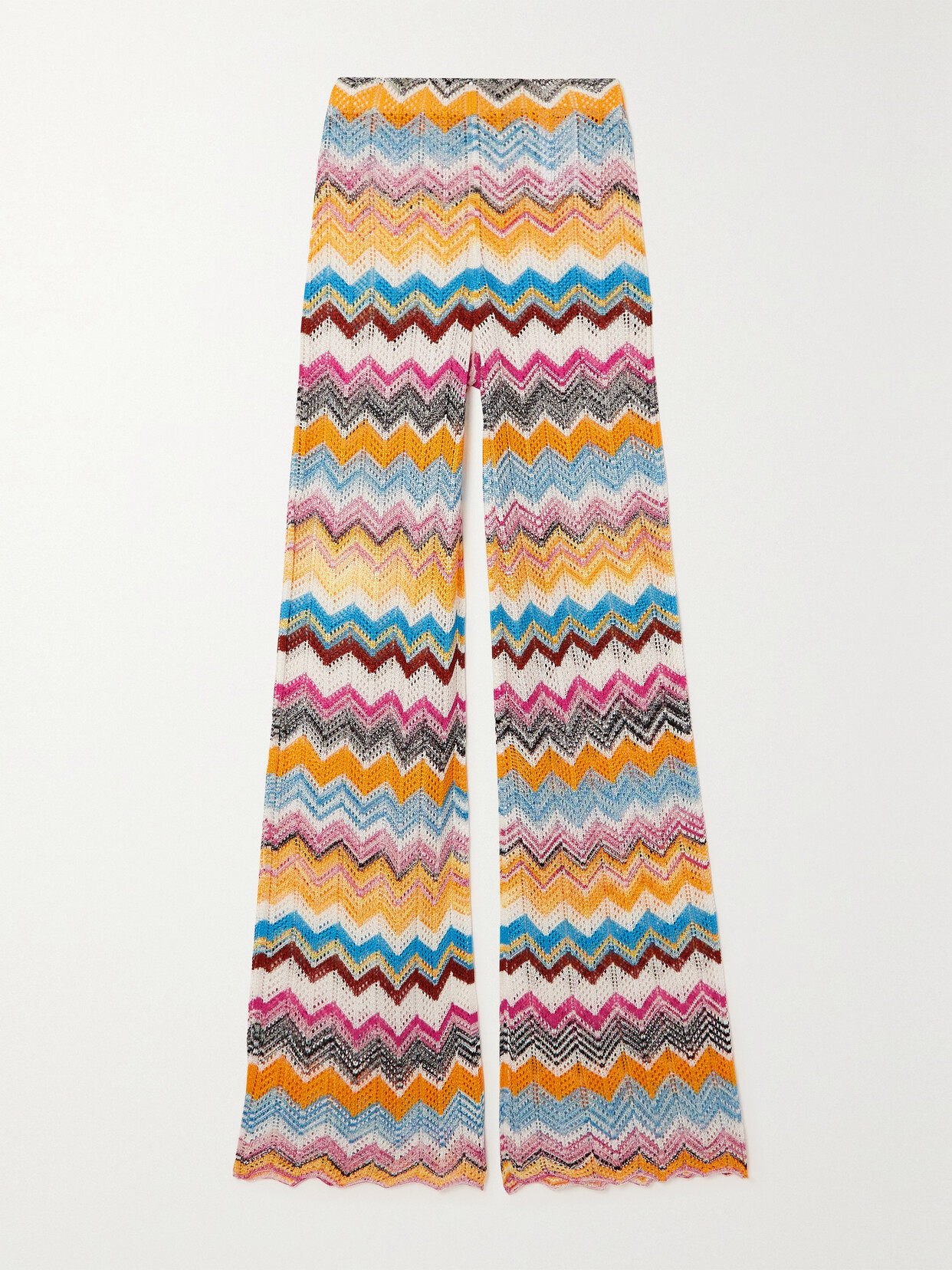 Missoni Striped Crochet-knit Flared Pants