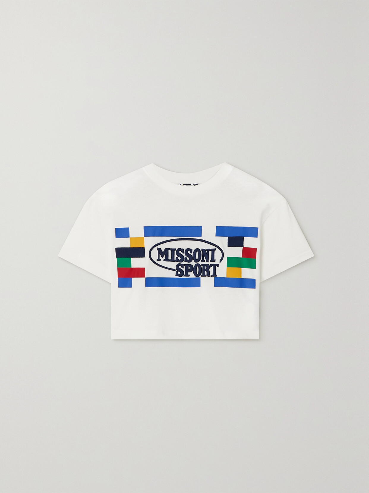 Missoni White Embroidered Cropped T-shirt