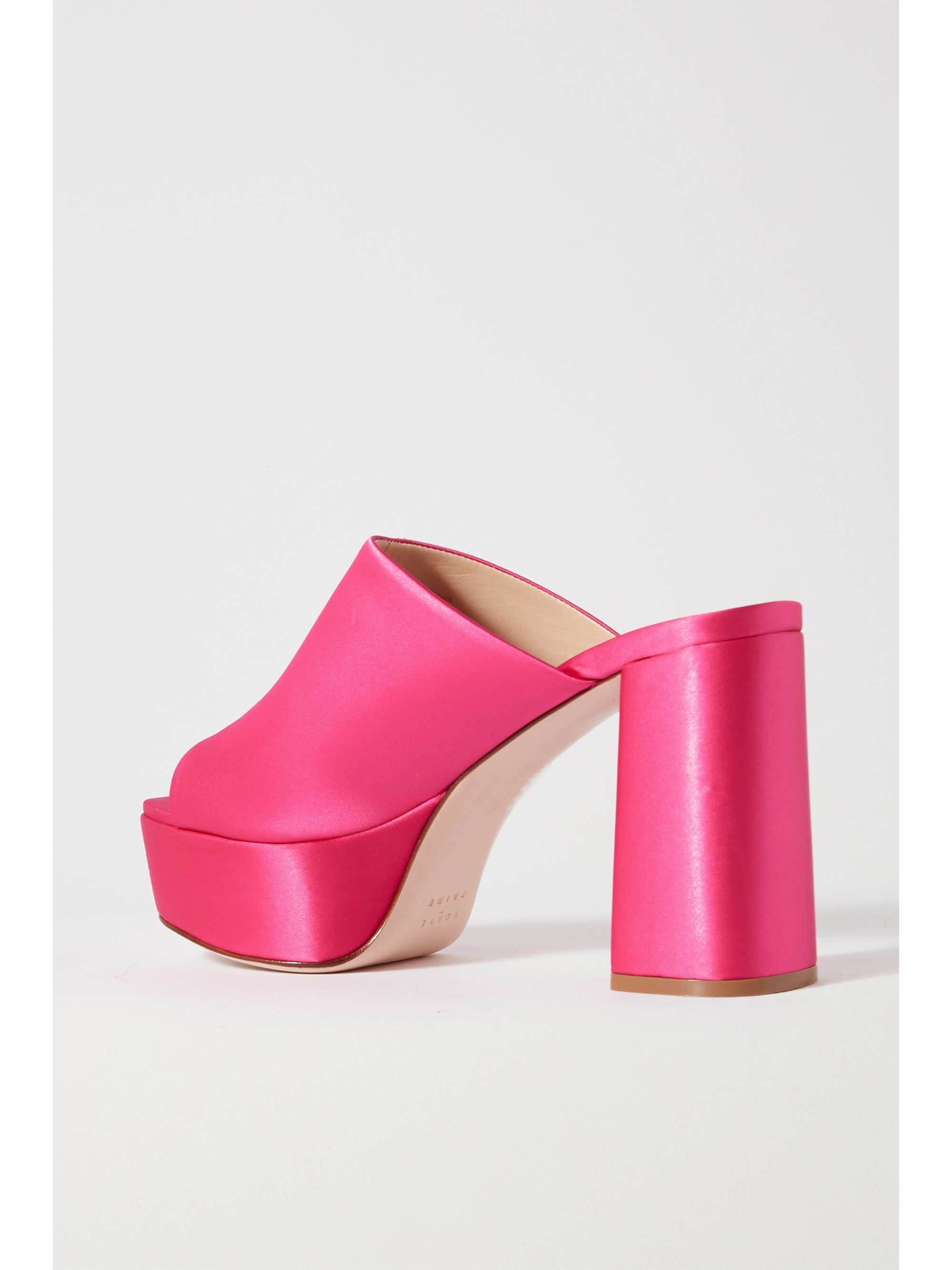 PORTE & PAIRE Satin platform mules