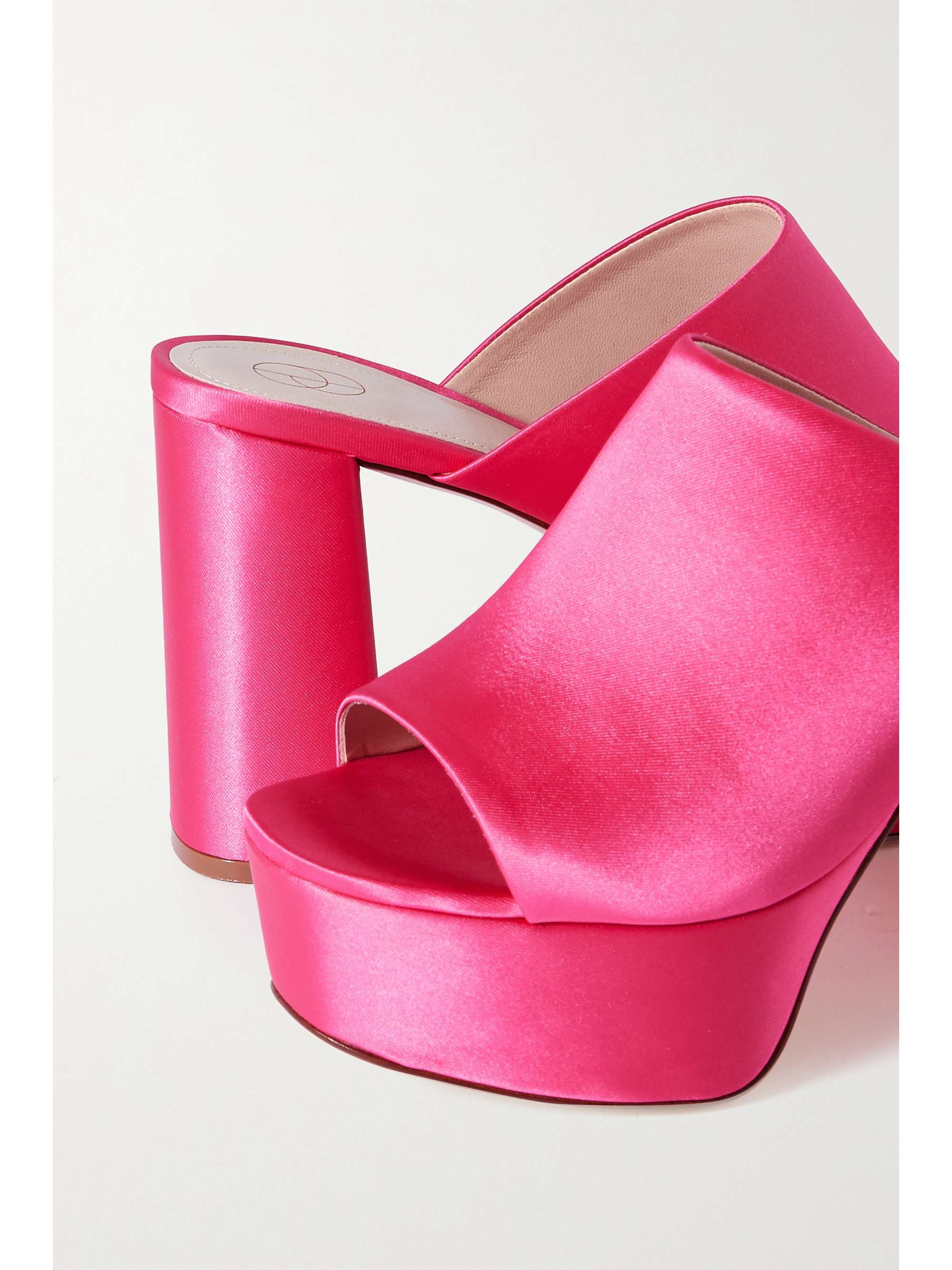 PORTE & PAIRE Satin platform mules