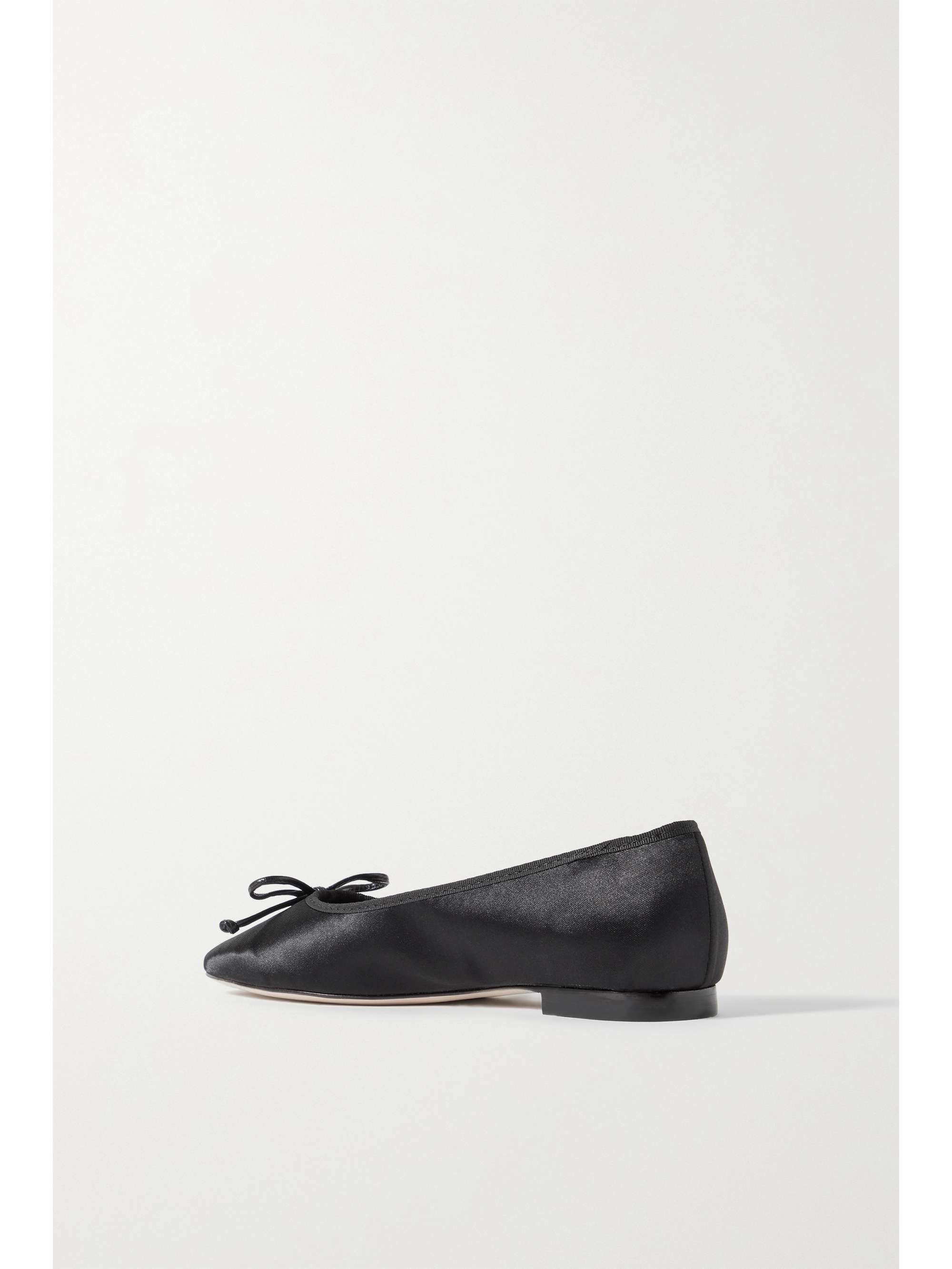 PORTE & PAIRE Bow-embellished satin ballet flats