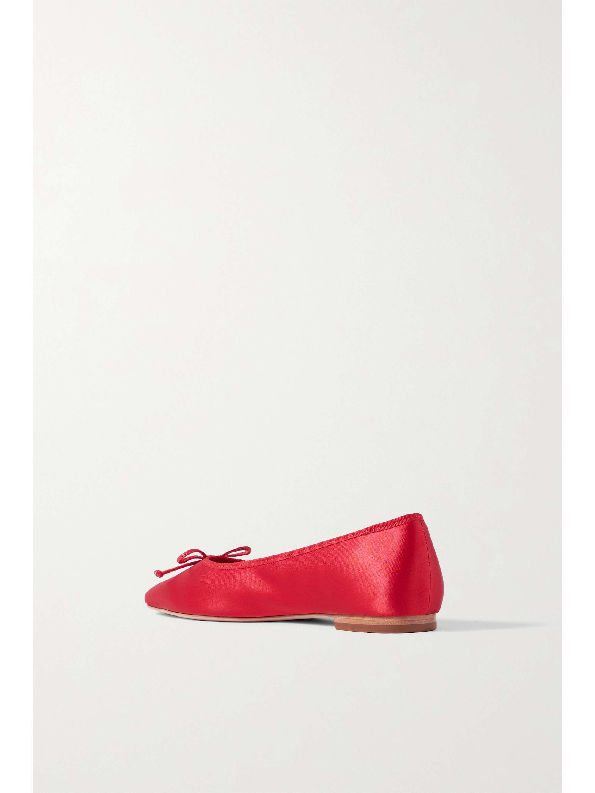 PORTE & PAIRE Bow-embellished satin ballet flats