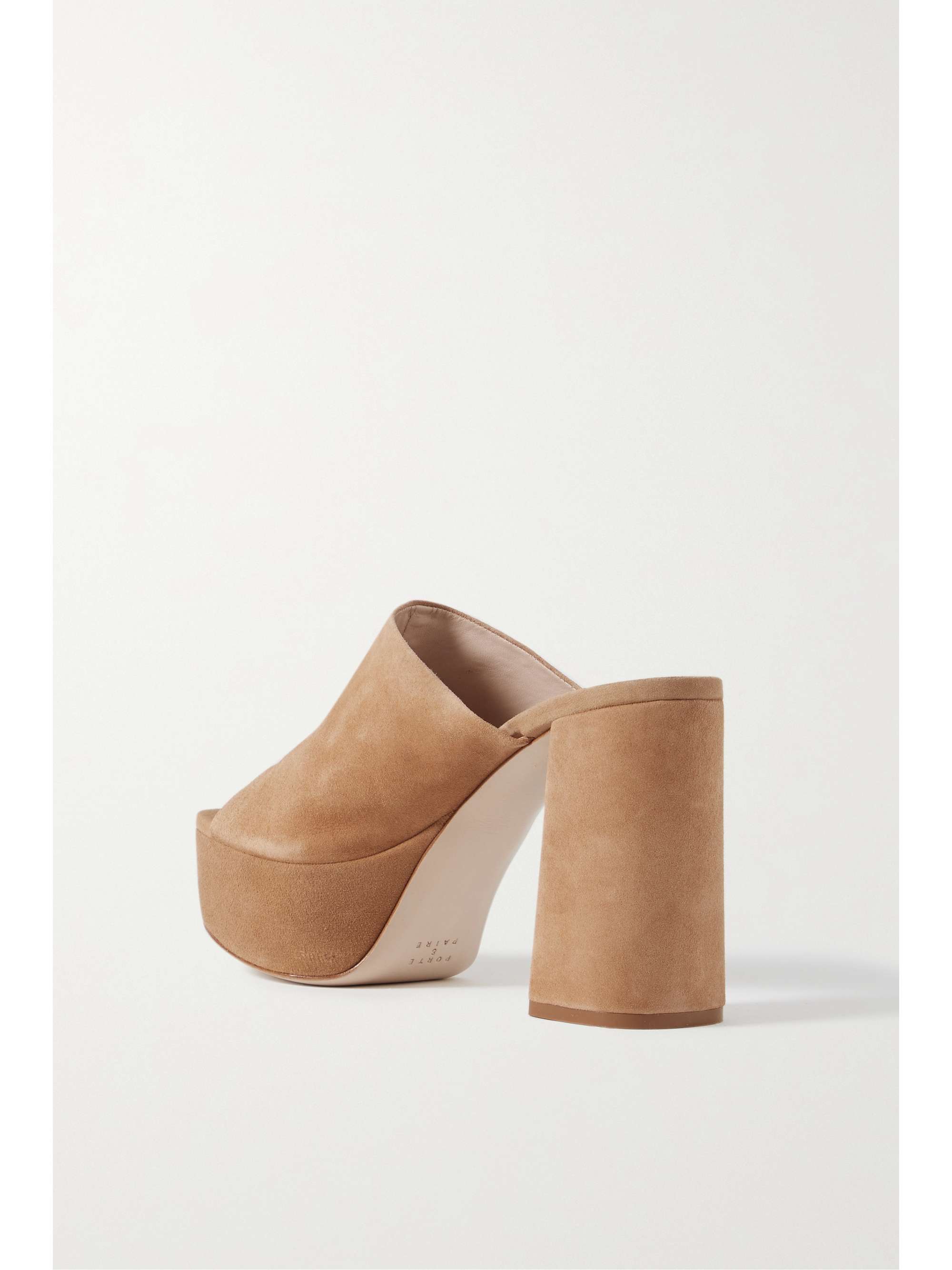 PORTE & PAIRE Satin platform mules