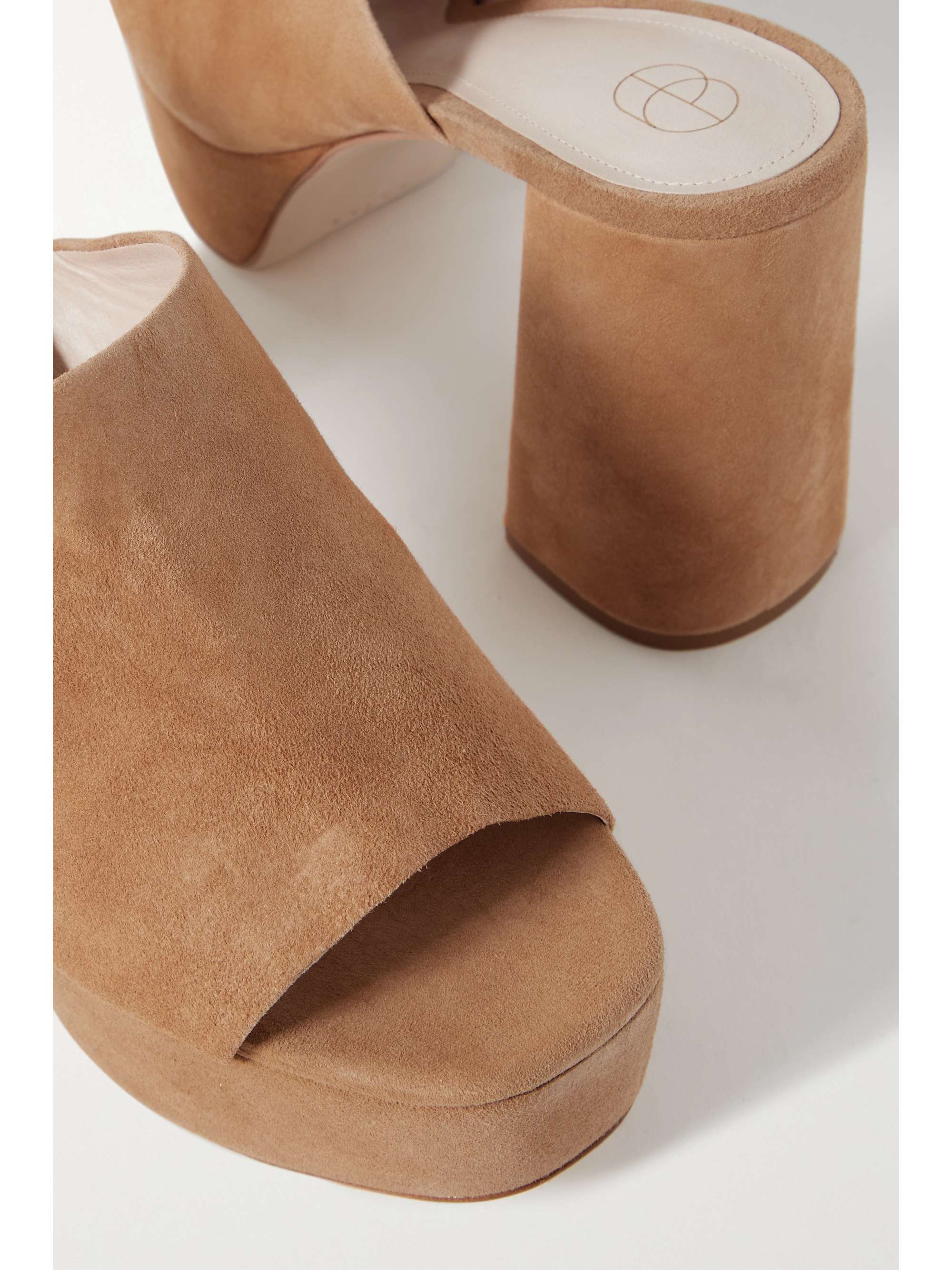 PORTE & PAIRE Satin platform mules