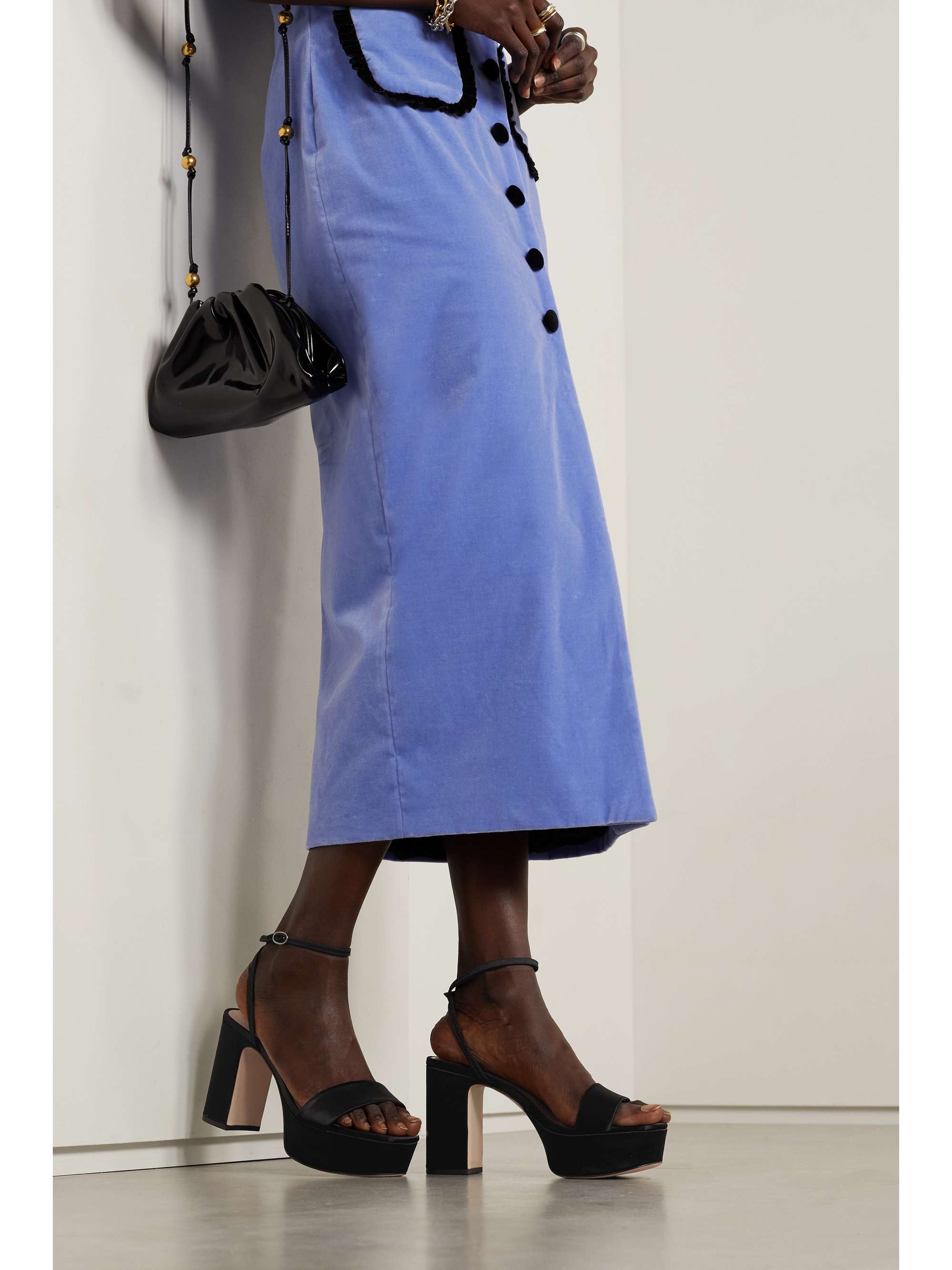 PORTE & PAIRE Leather platform sandals