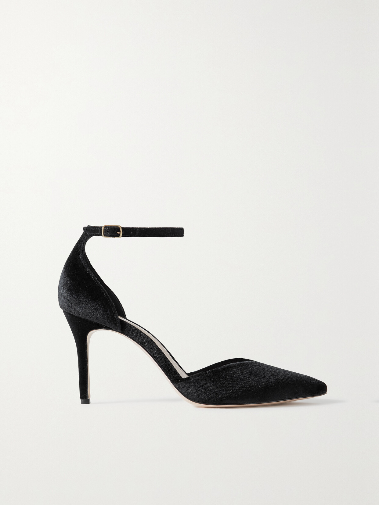 Porte & Paire Velvet Pumps - Black