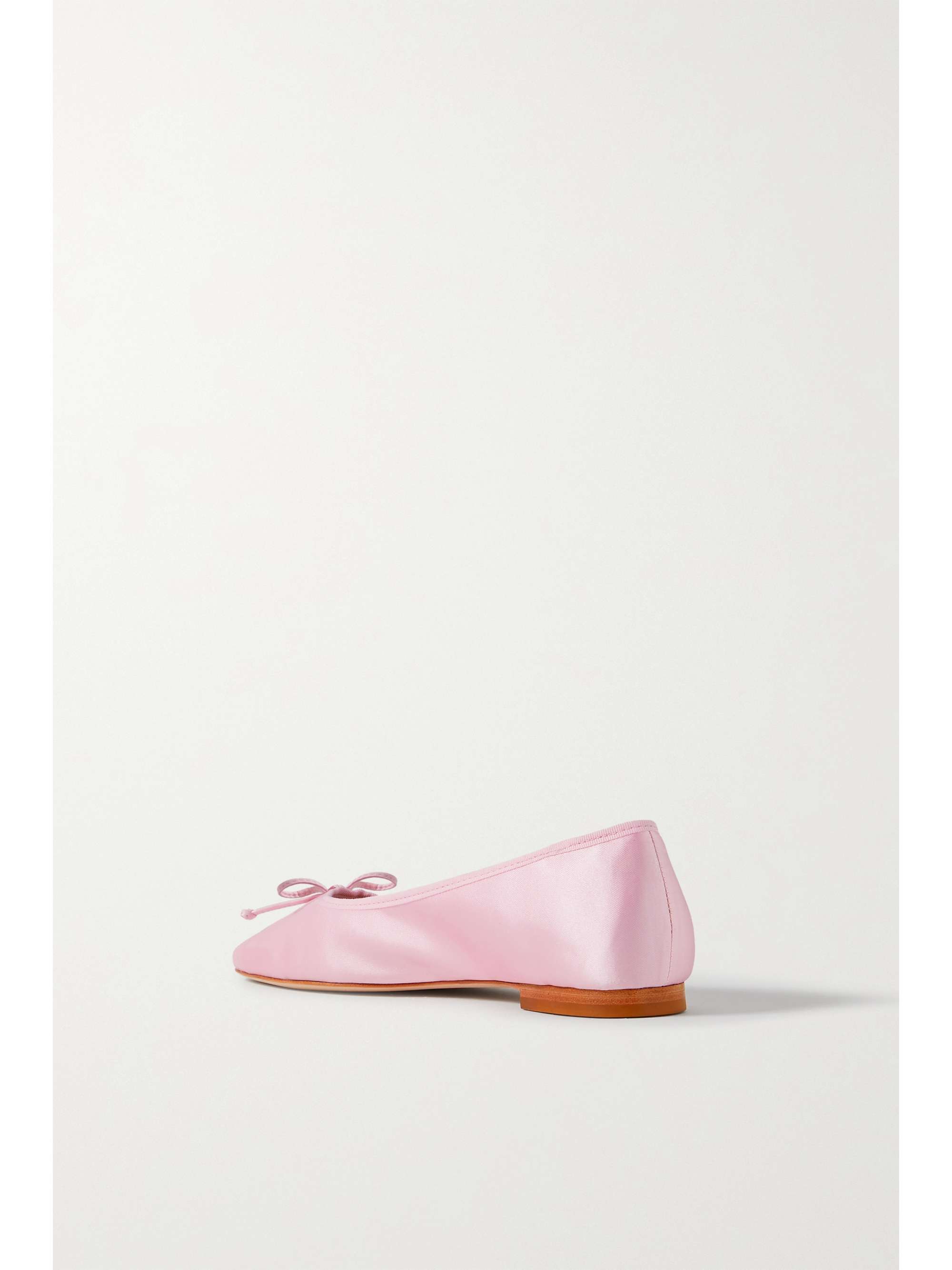 PORTE & PAIRE Bow-embellished satin ballet flats