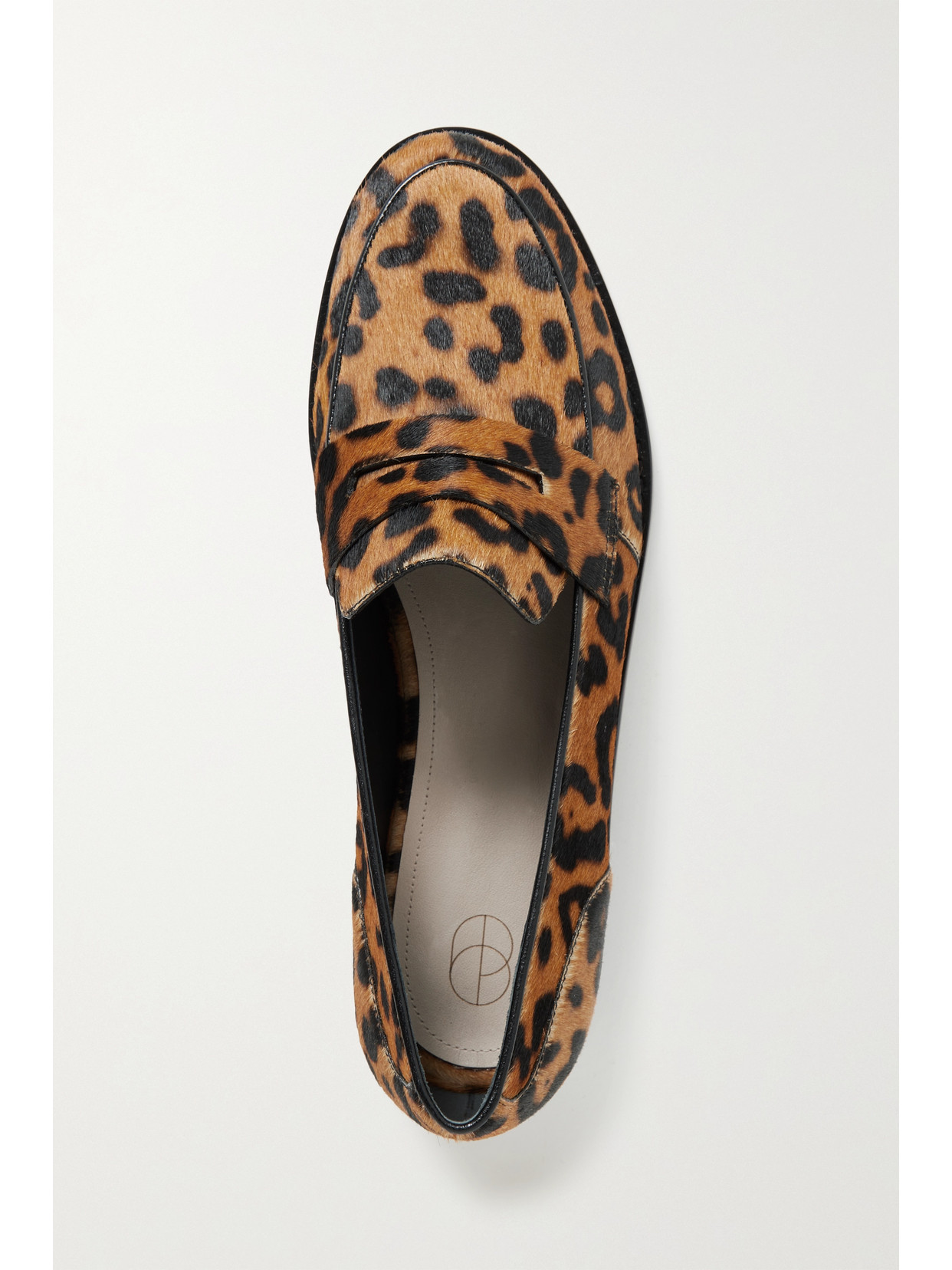Porte & Paire Leopard-print Calf Hair Loafers In Animal Print