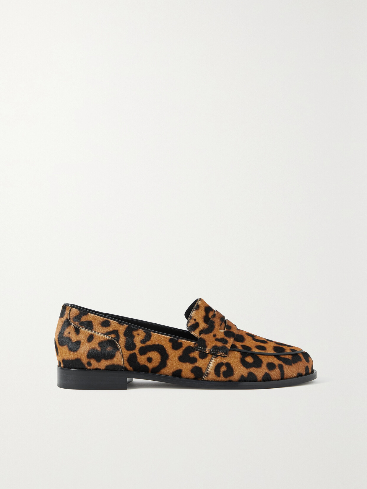 Porte & Paire Leopard-print Calf Hair Loafers In Animal Print