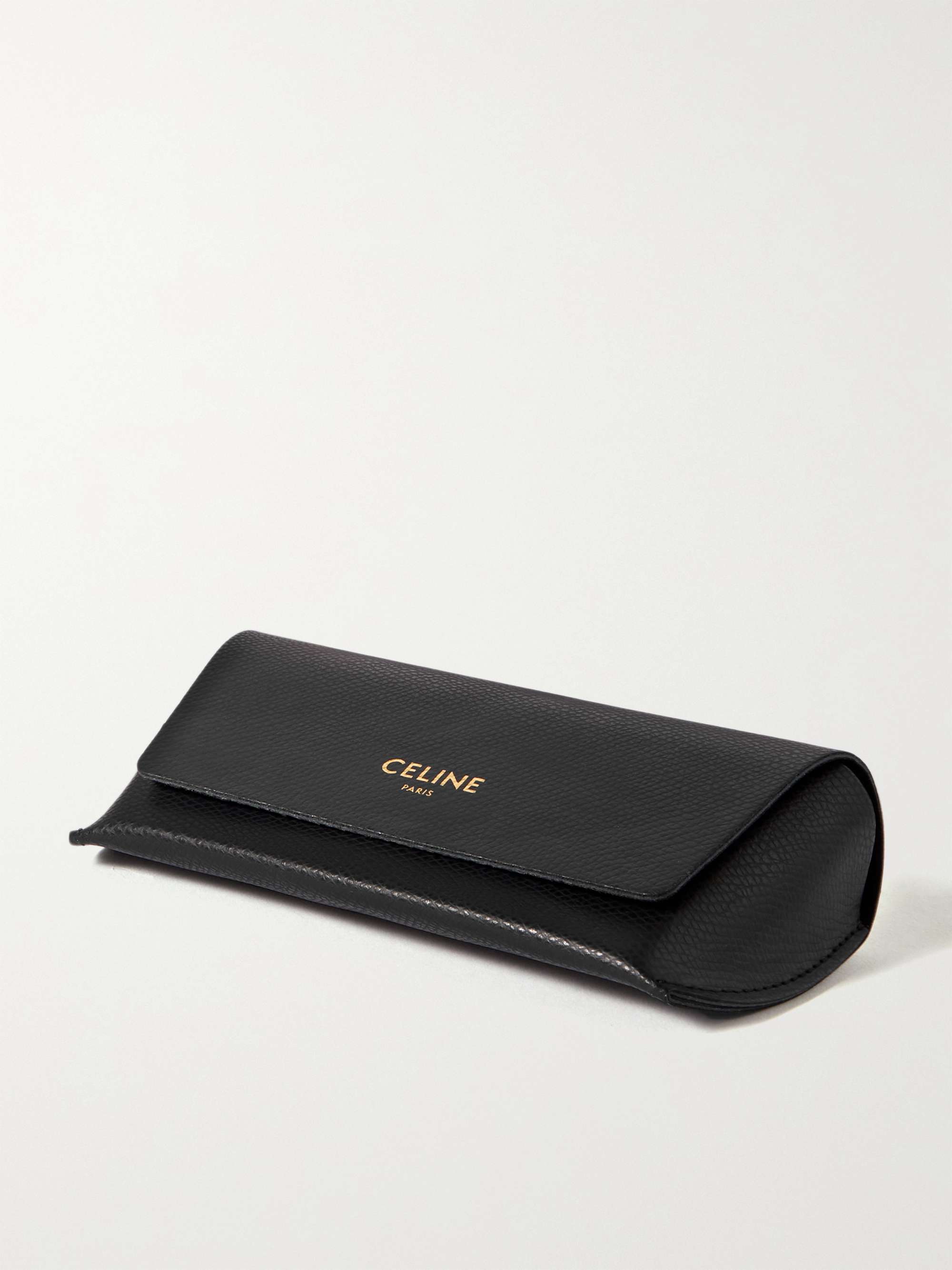 CELINE EYEWEAR D-frame acetate and gold-tone sunglasses