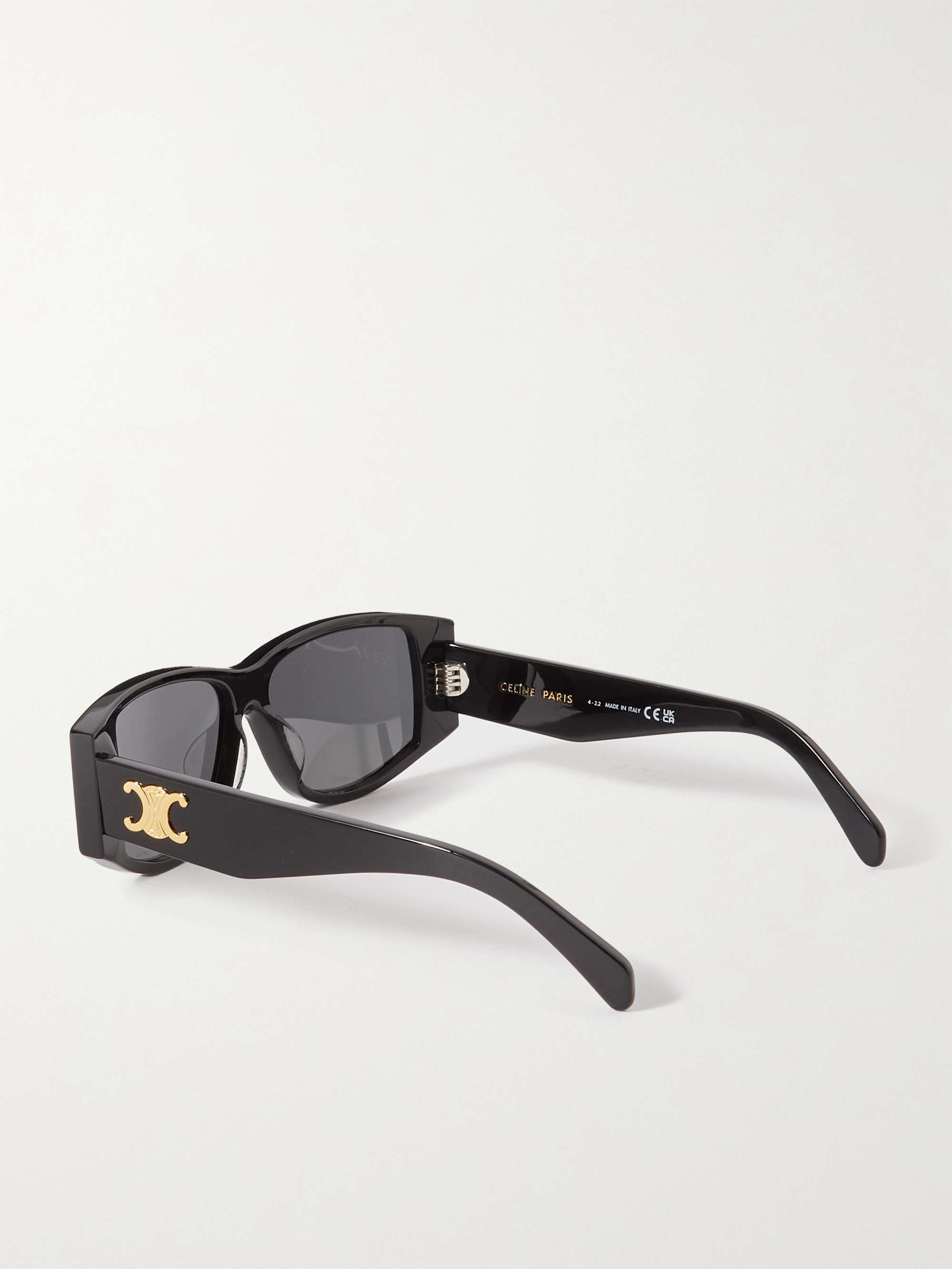 CELINE EYEWEAR D-frame acetate and gold-tone sunglasses
