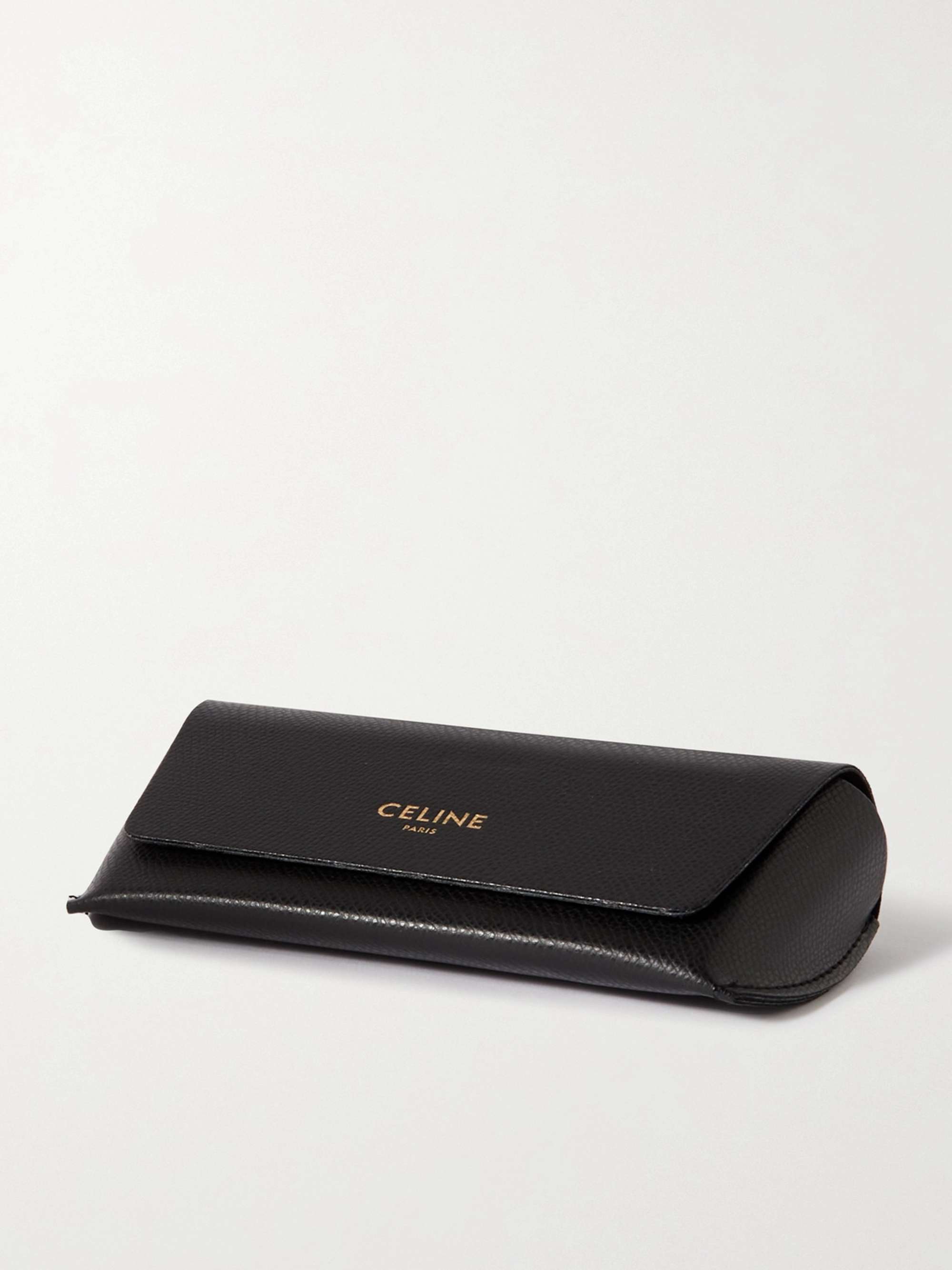 CELINE EYEWEAR Oversized square-frame tortoiseshell acetate sunglasses