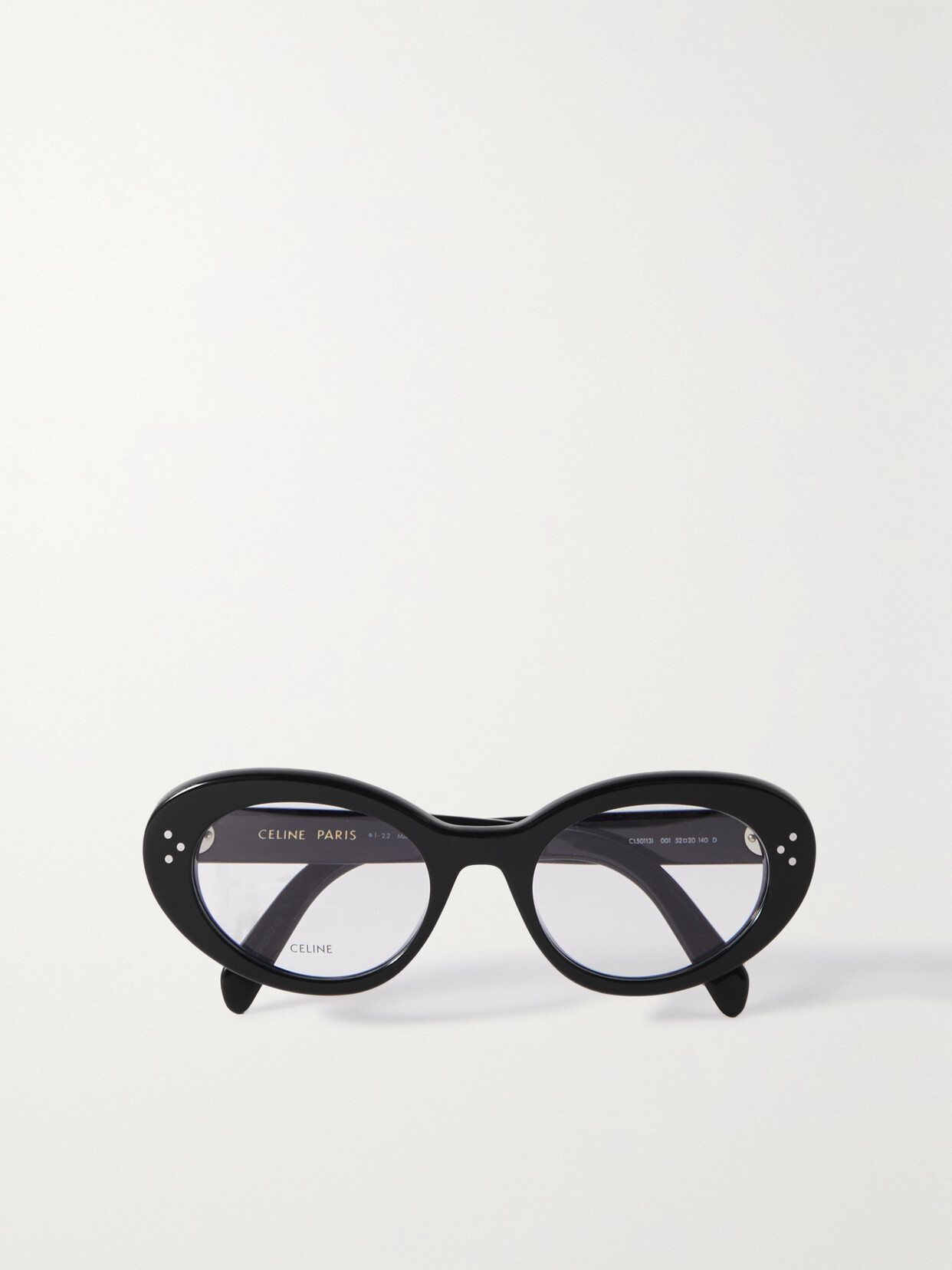 CELINE Eyewear - Oval-frame Acetate Optical Glasses - Black