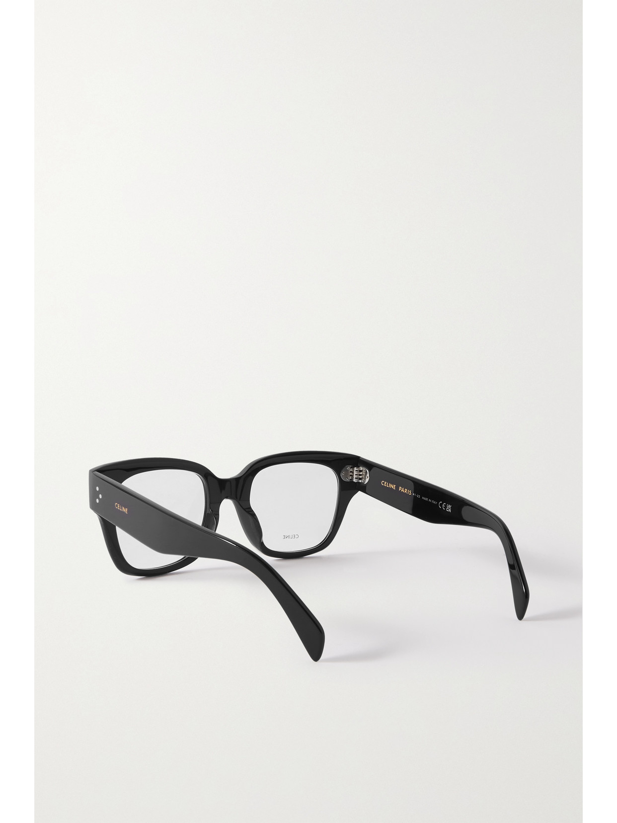 Shop Celine Oversized Cat-eye Acetate Optical Glasses In Black