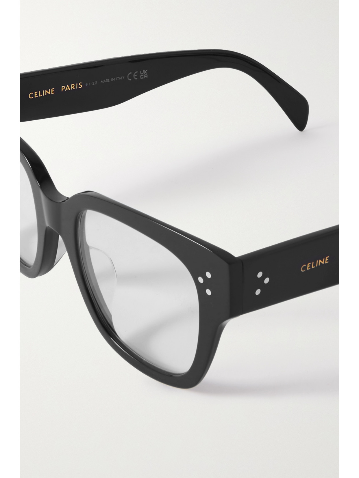 Shop Celine Oversized Cat-eye Acetate Optical Glasses In Black