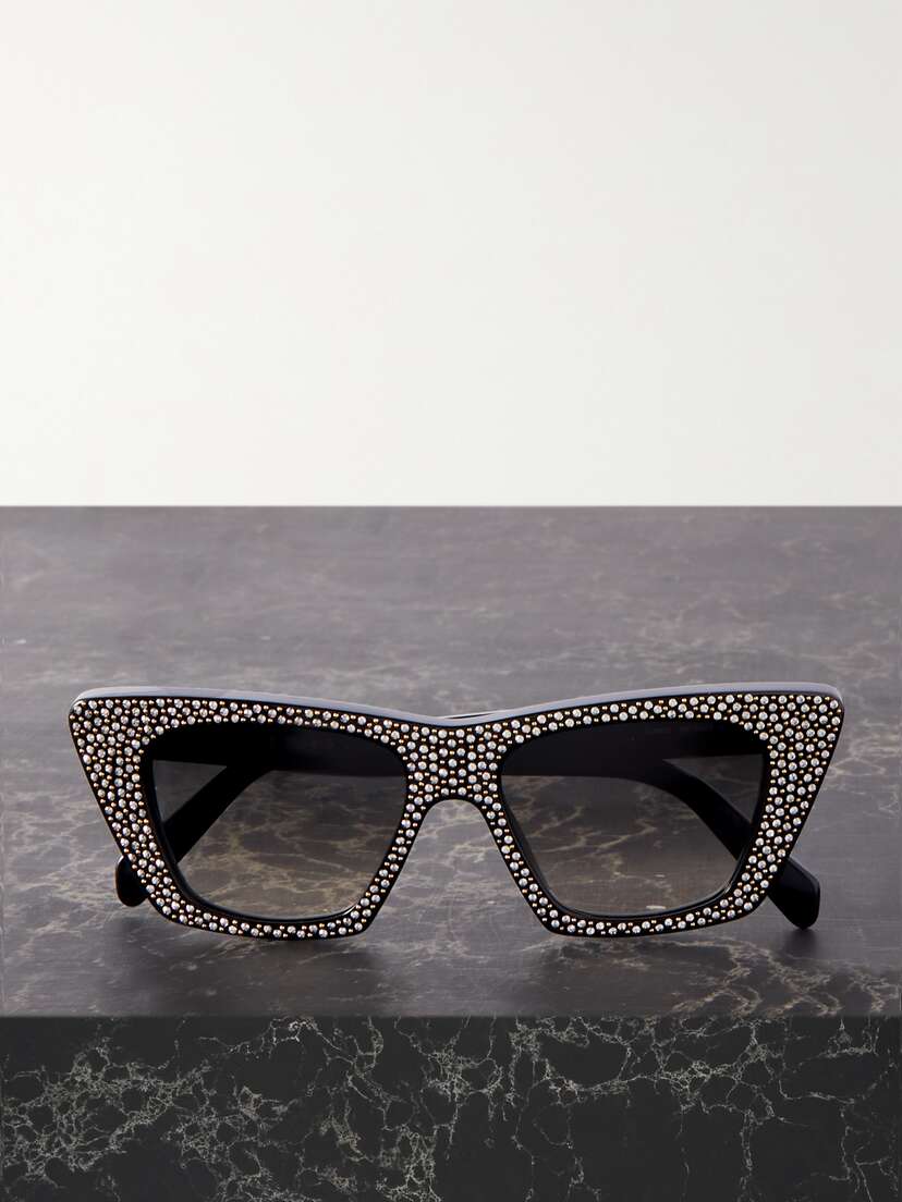 CELINE Eyewear Studded Cat-eye Acetate Sunglasses