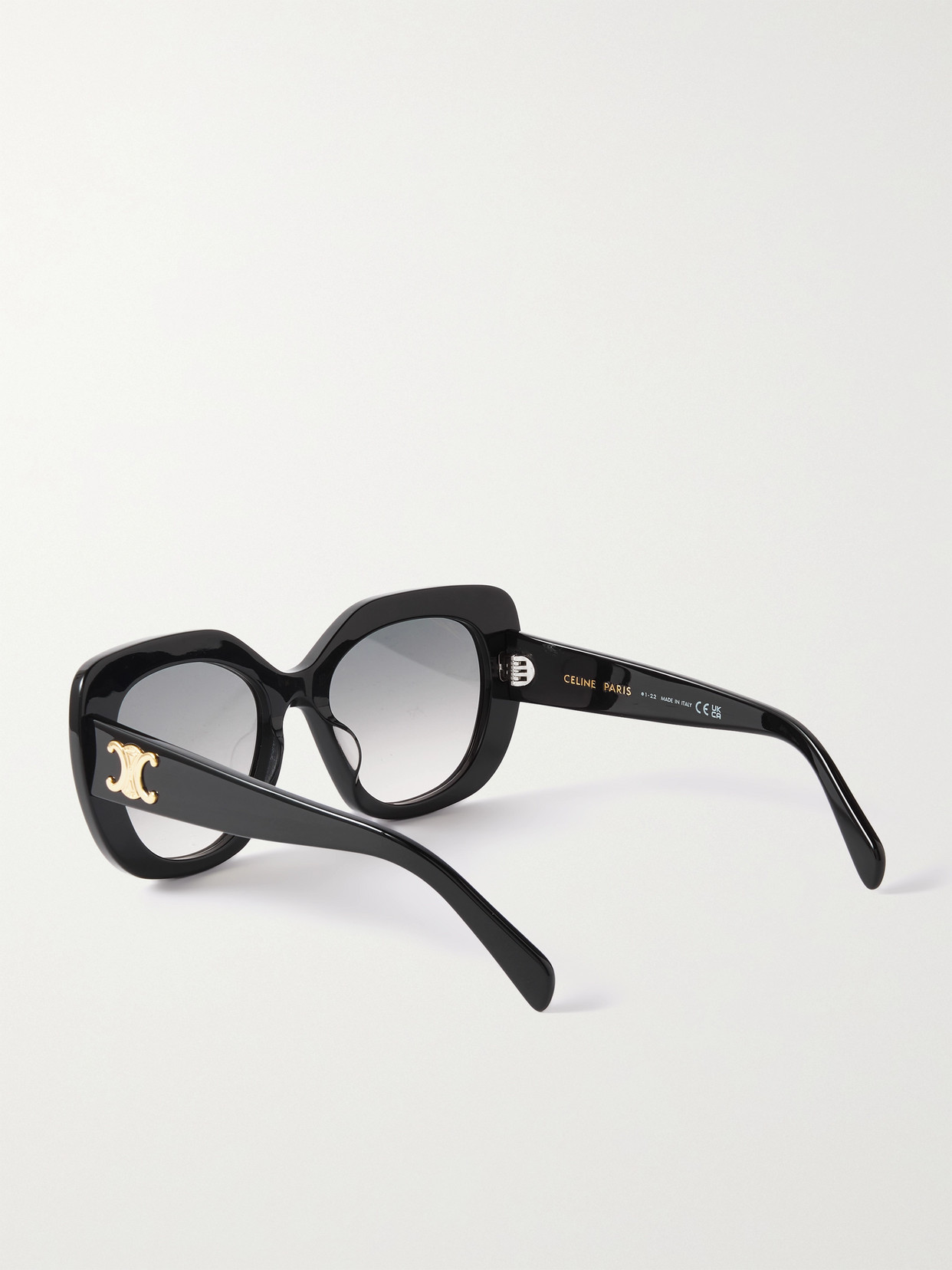 Celine Oversized Cat-eye Acetate Sunglasses In Black