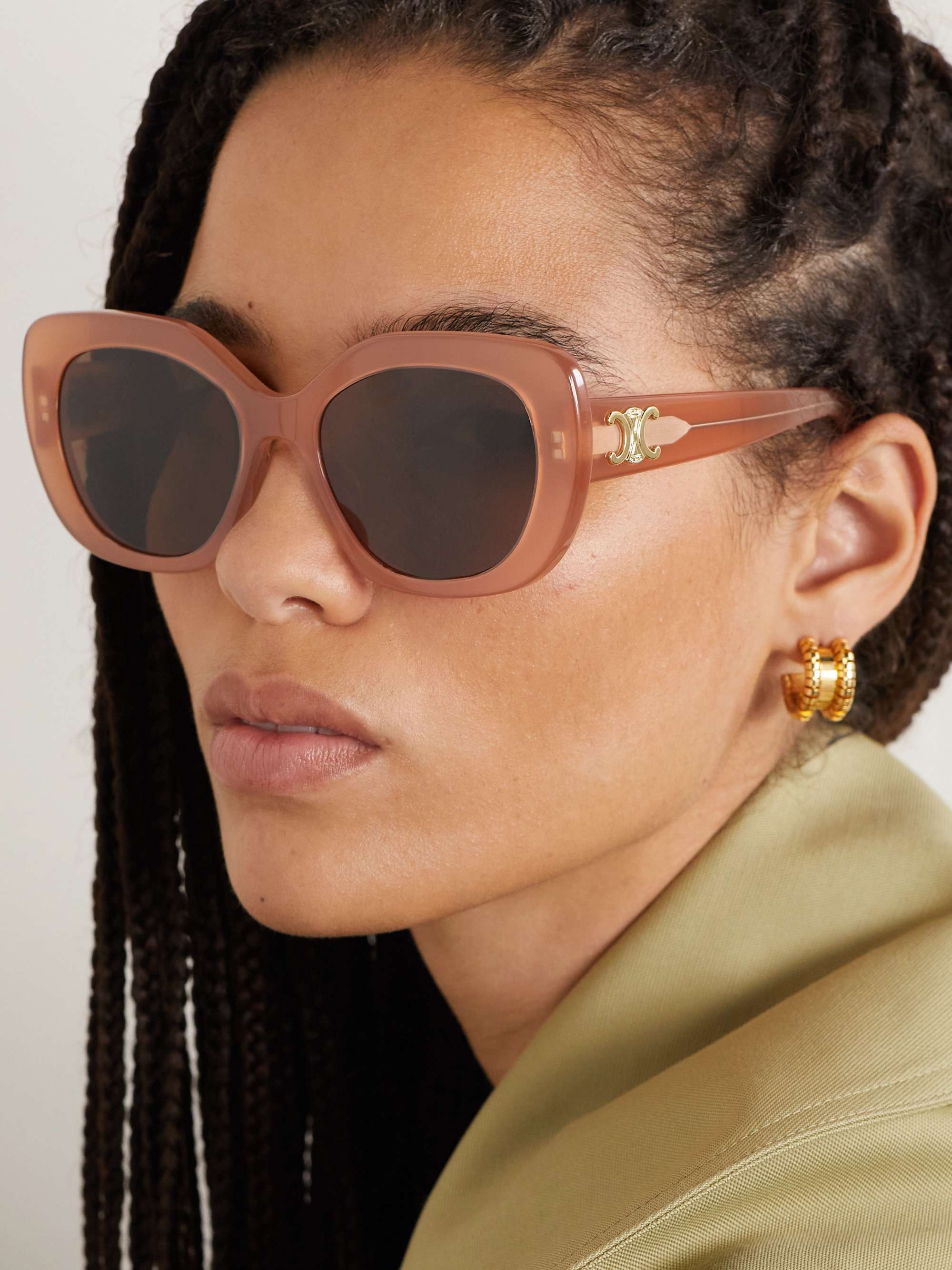 CELINE EYEWEAR Square-frame acetate sunglasses