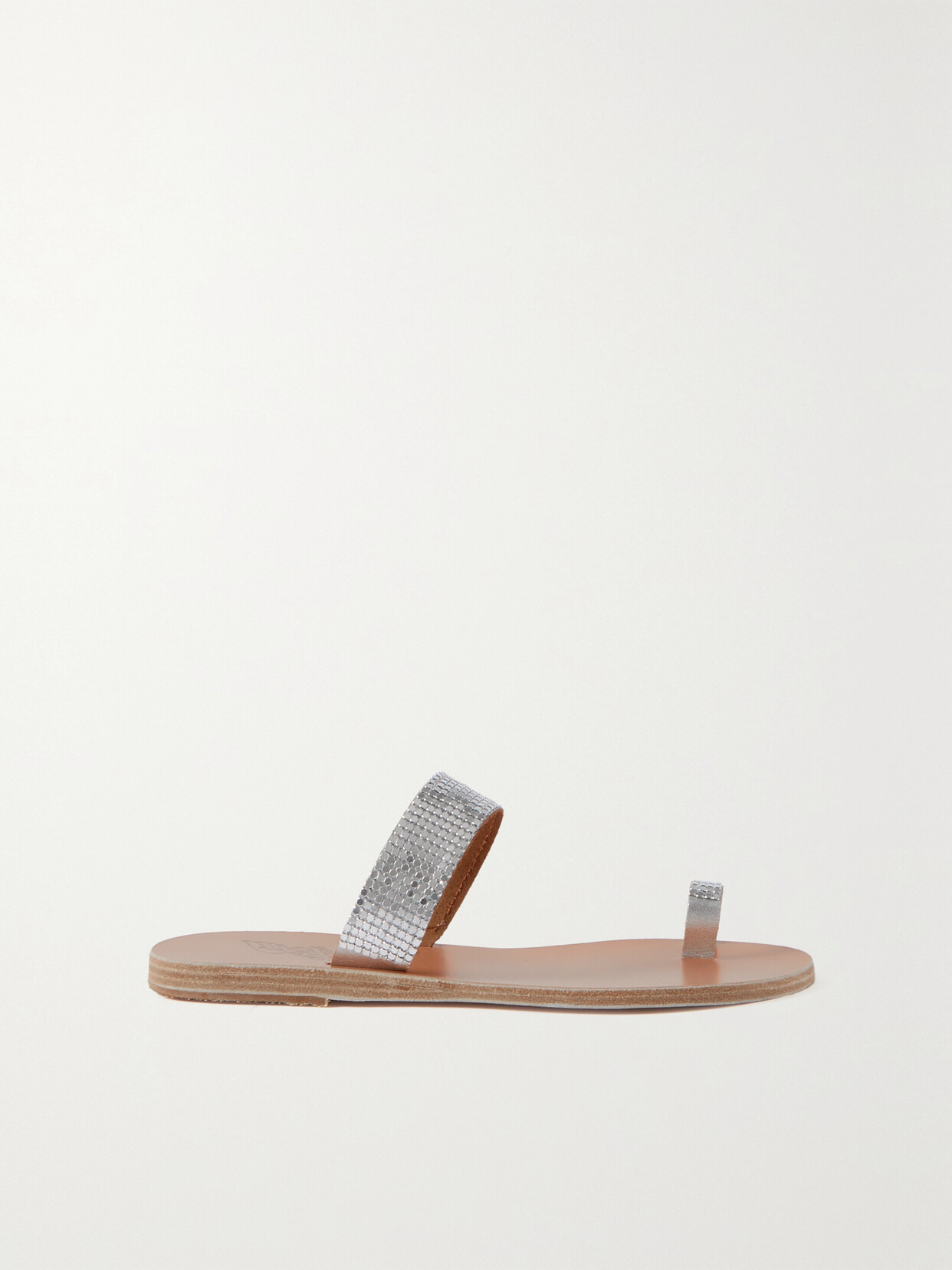 Ancient Greek Sandals Thalia Chainmail And Metallic Leather Sandals