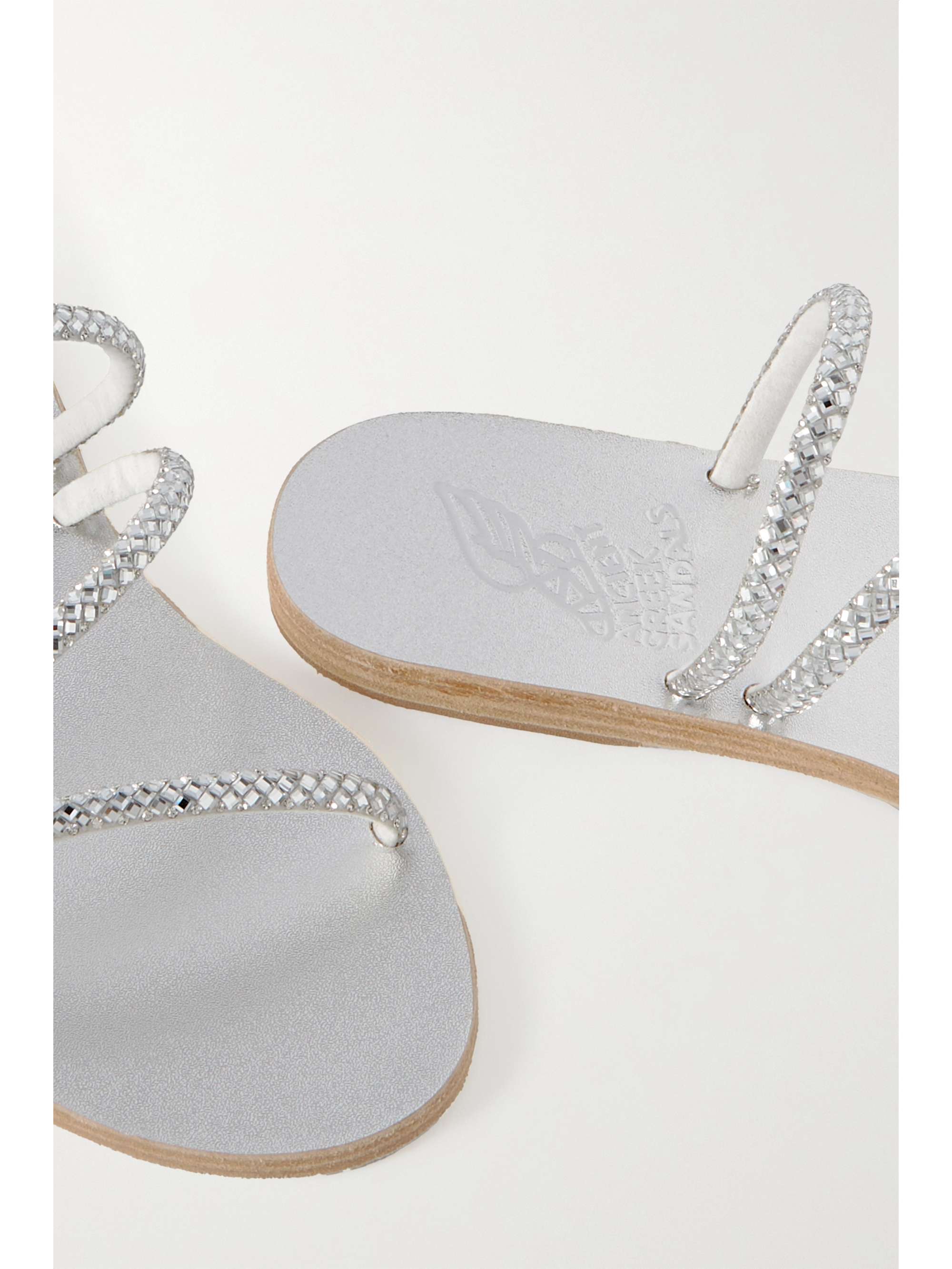 ANCIENT GREEK SANDALS Polytimi レザーサンダル クリスタル装飾付き