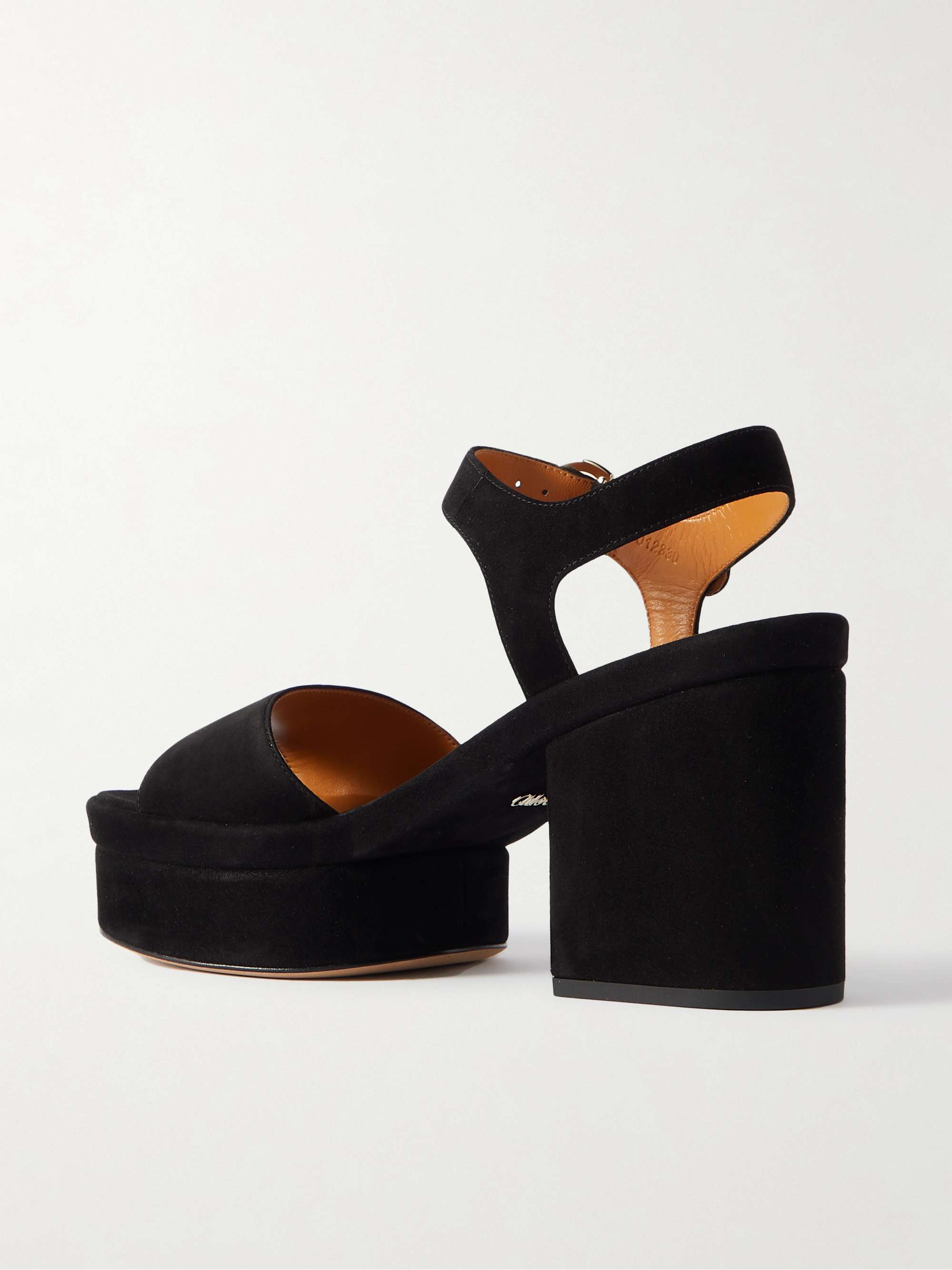CHLOÉ + NET SUSTAIN Odina snake-effect leather platform sandals