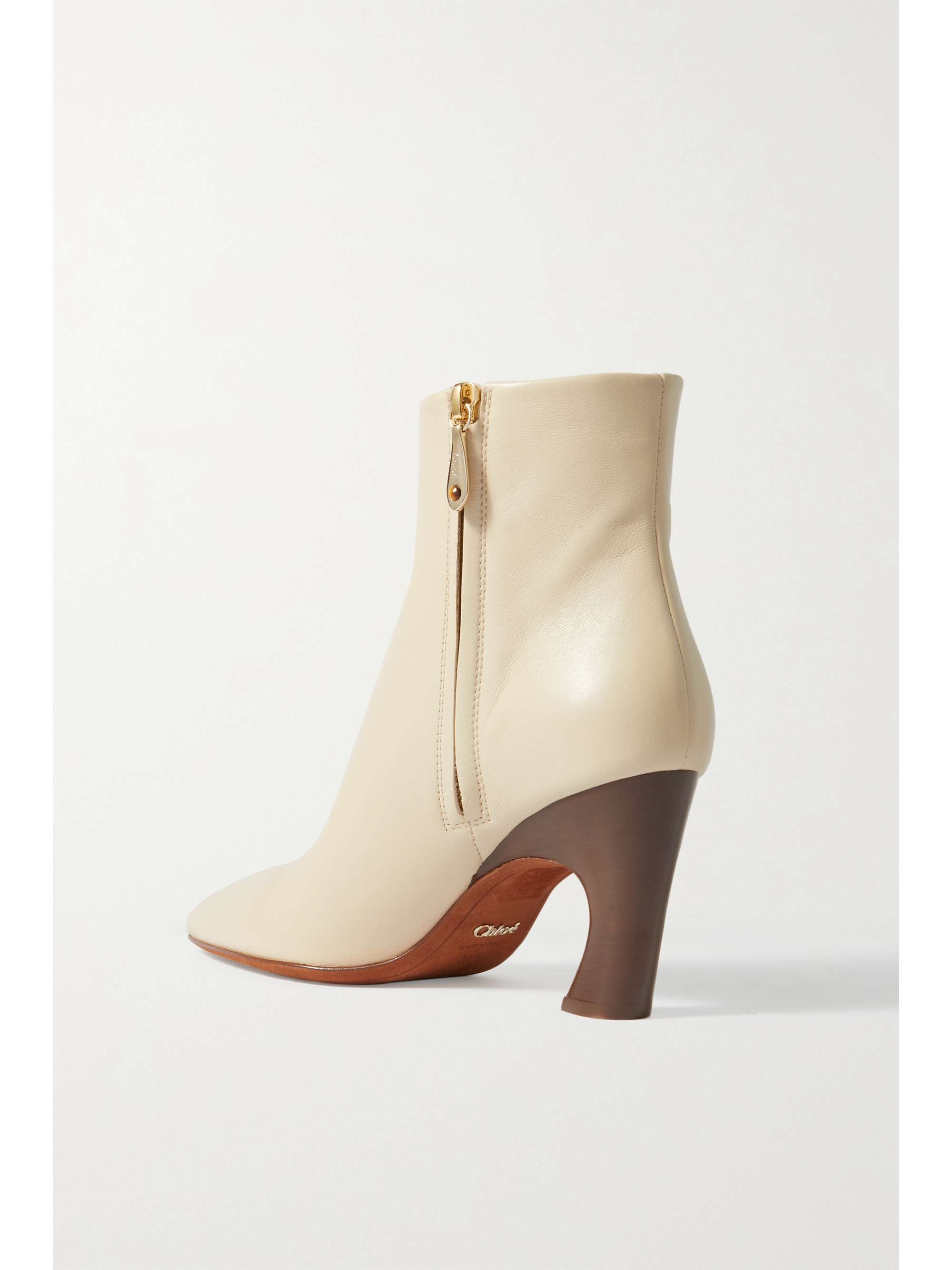 CHLOÉ + NET SUSTAIN Oli leather ankle boots