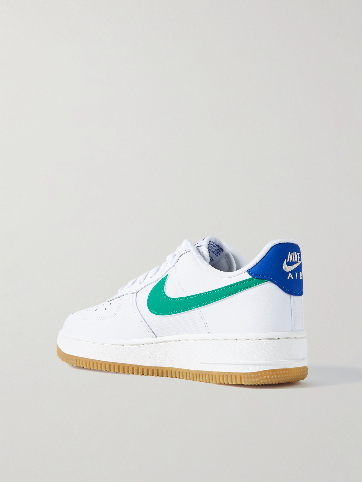 Nike Air Force 1 '07 Color-block Leather Sneakers In White