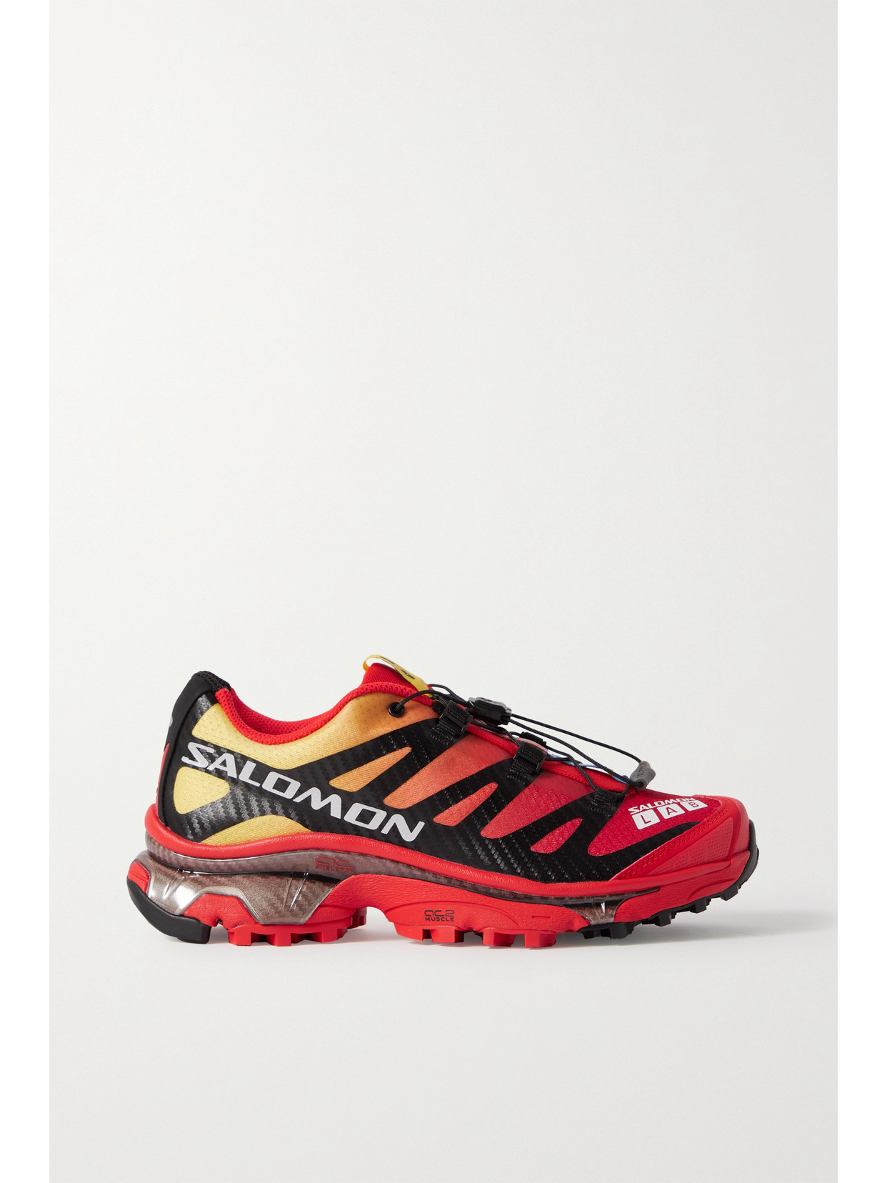 SALOMON XT-4 RUBBER-TRIMMED MESH SNEAKERS