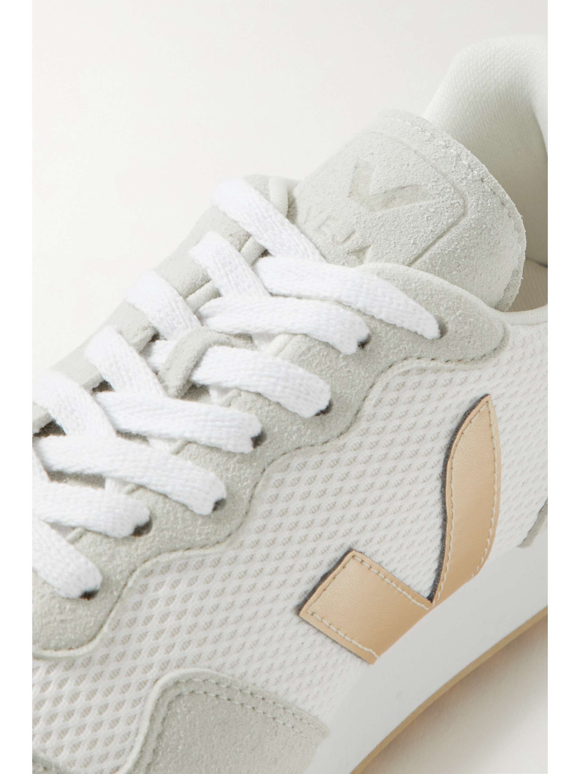 VEJA + NET SUSTAIN SDU RT rubber-trimmed vegan suede, leather and mesh sneakers