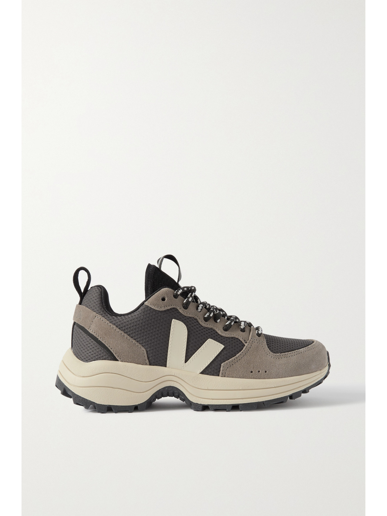 VEJA VENTURI RUBBER-TRIMMED SUEDE AND RECYCLED-MESH SNEAKERS