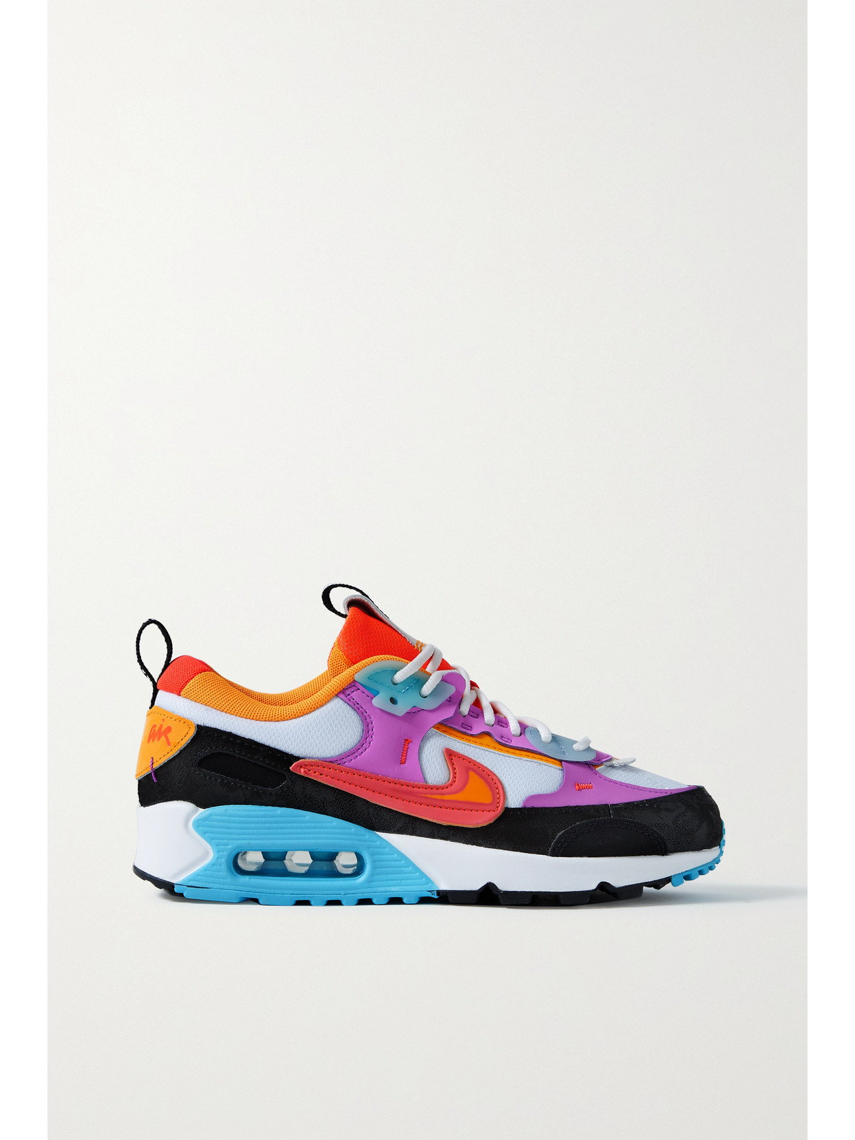 NIKE AIR MAX 90 FUTURA LEATHER AND MESH SNEAKERS