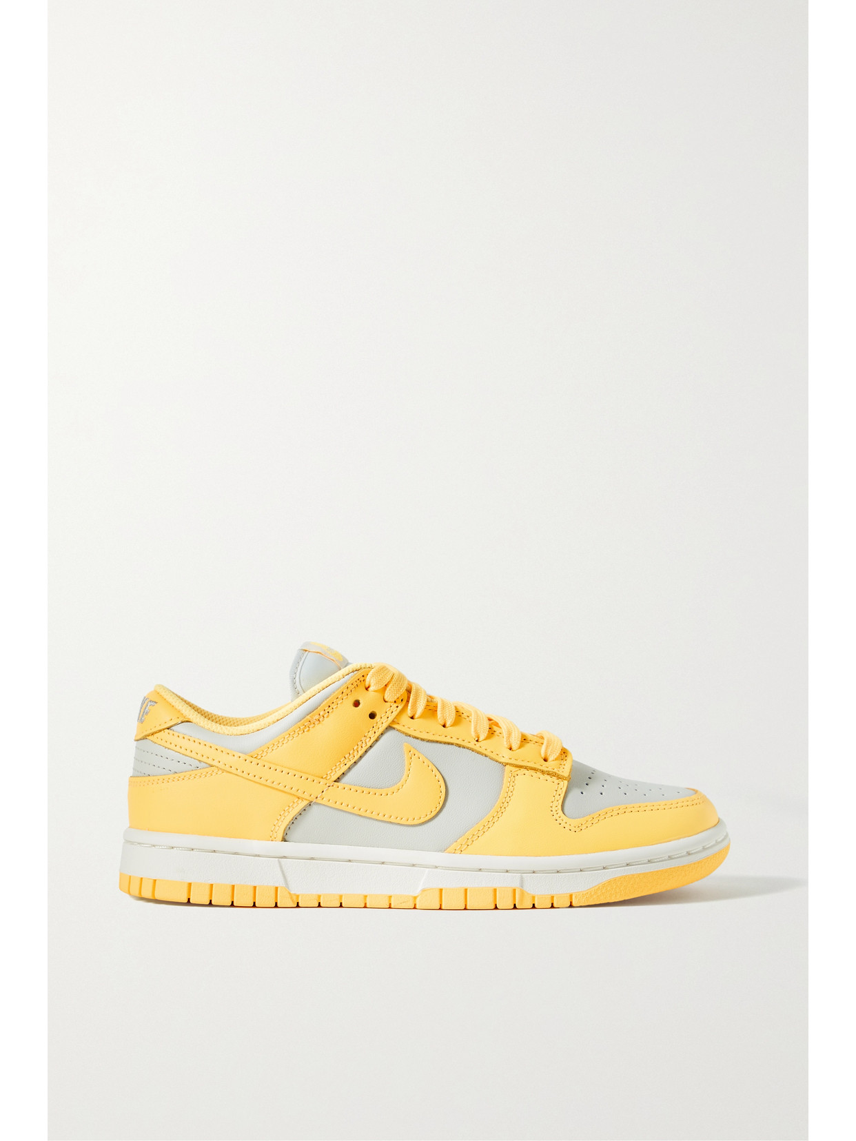 Nike - Dunk Low Color-block Leather Sneakers - Yellow