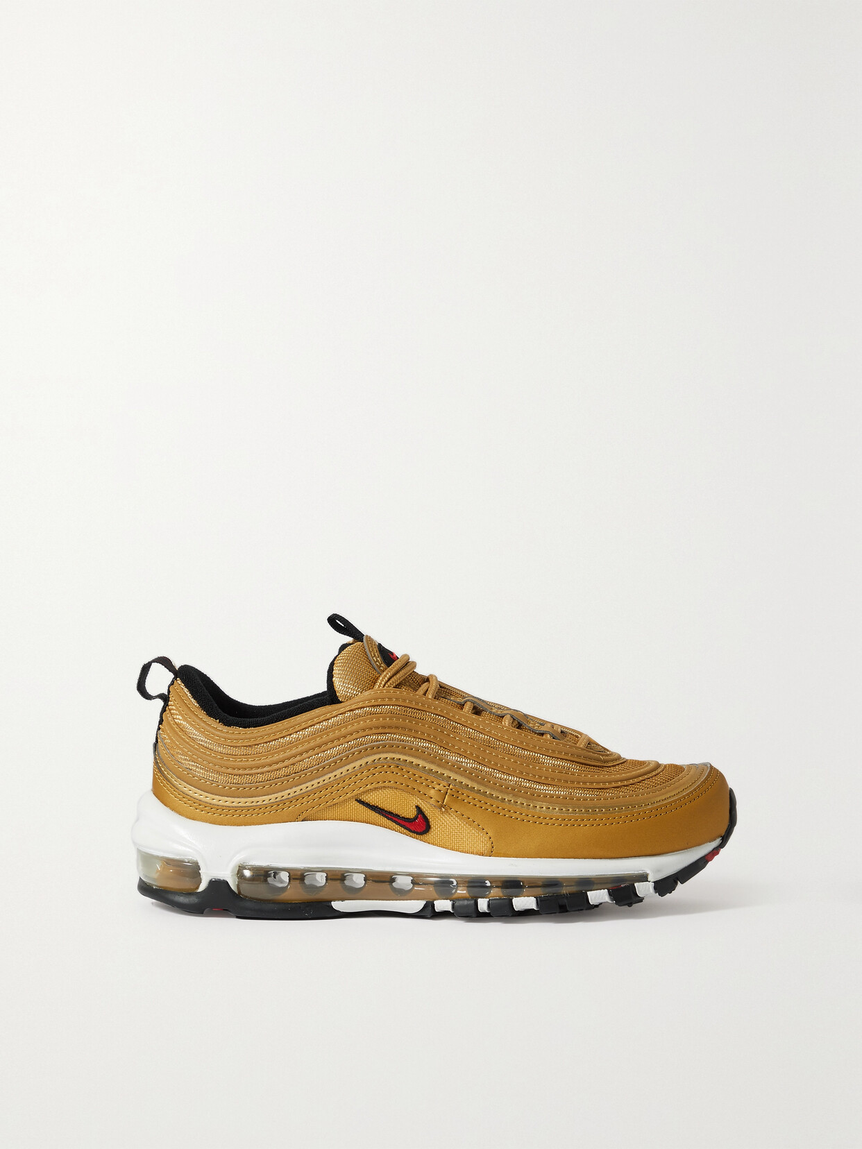 Nike - Air Max 97 Metallic Mesh And Faux Leather Sneakers - Gold