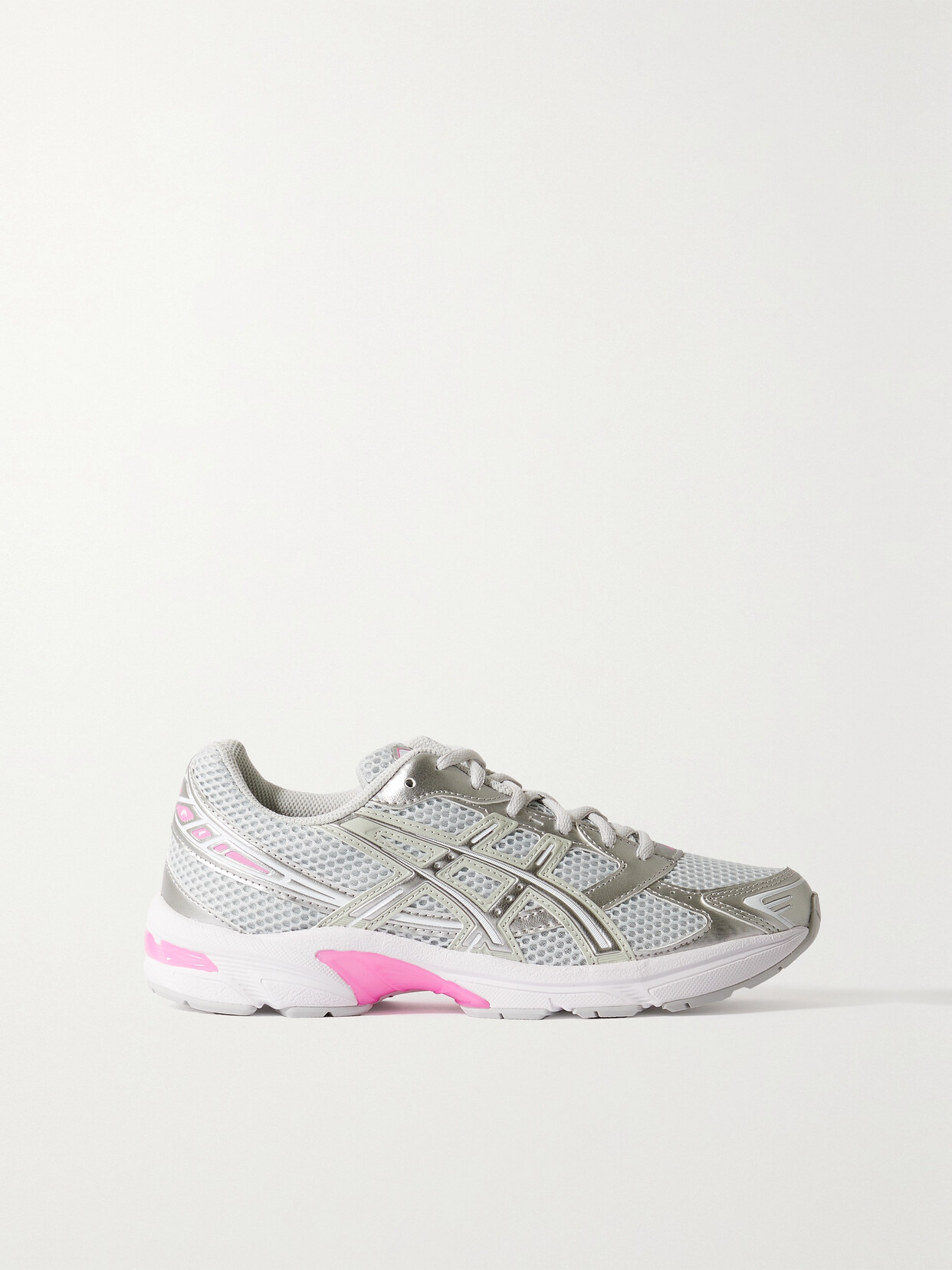 ASICS GEL-1130 METALLIC LEATHER-TRIMMED MESH trainers
