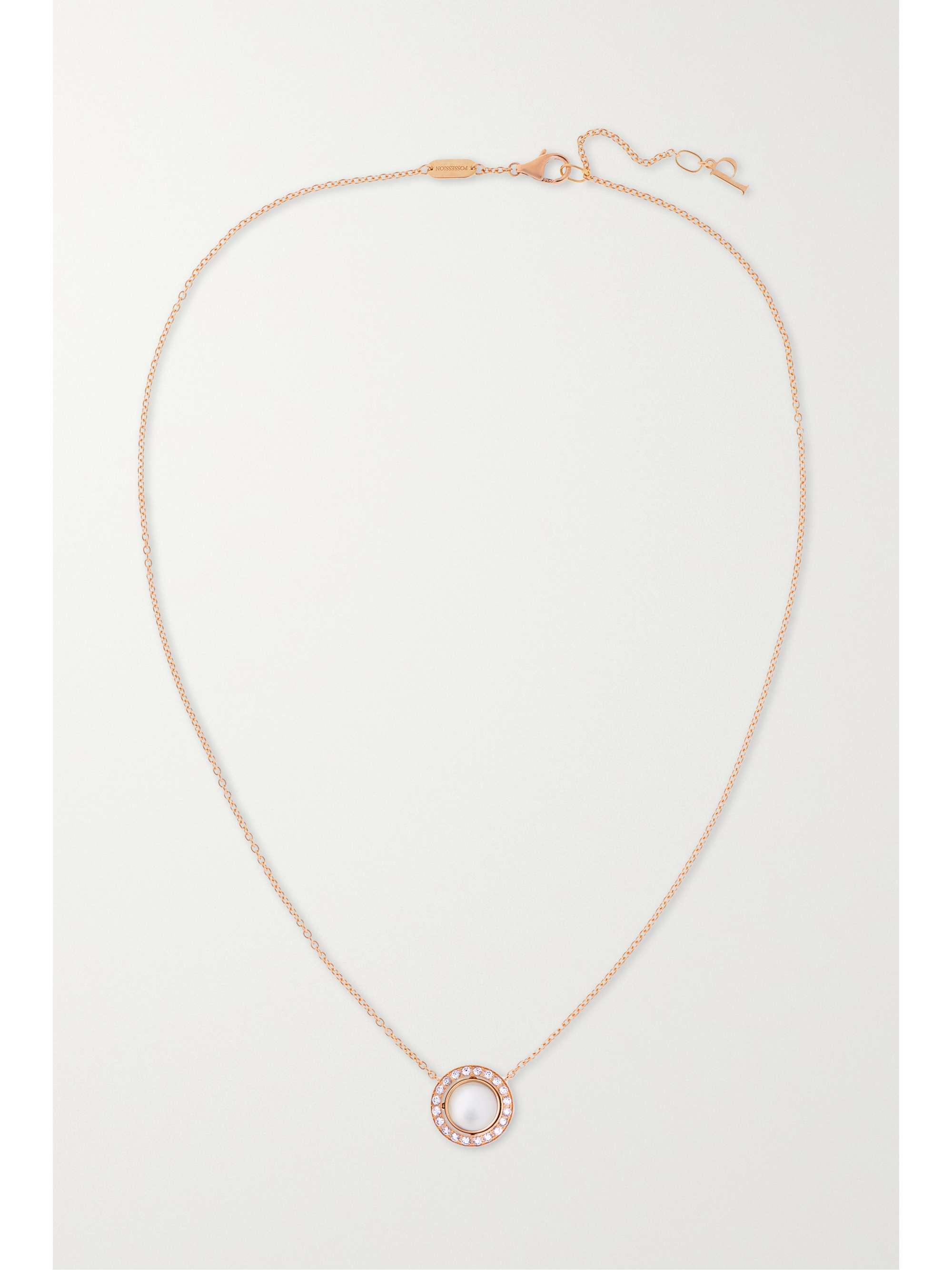 PIAGET Possession 18-karat rose gold, carnelian and diamond necklace