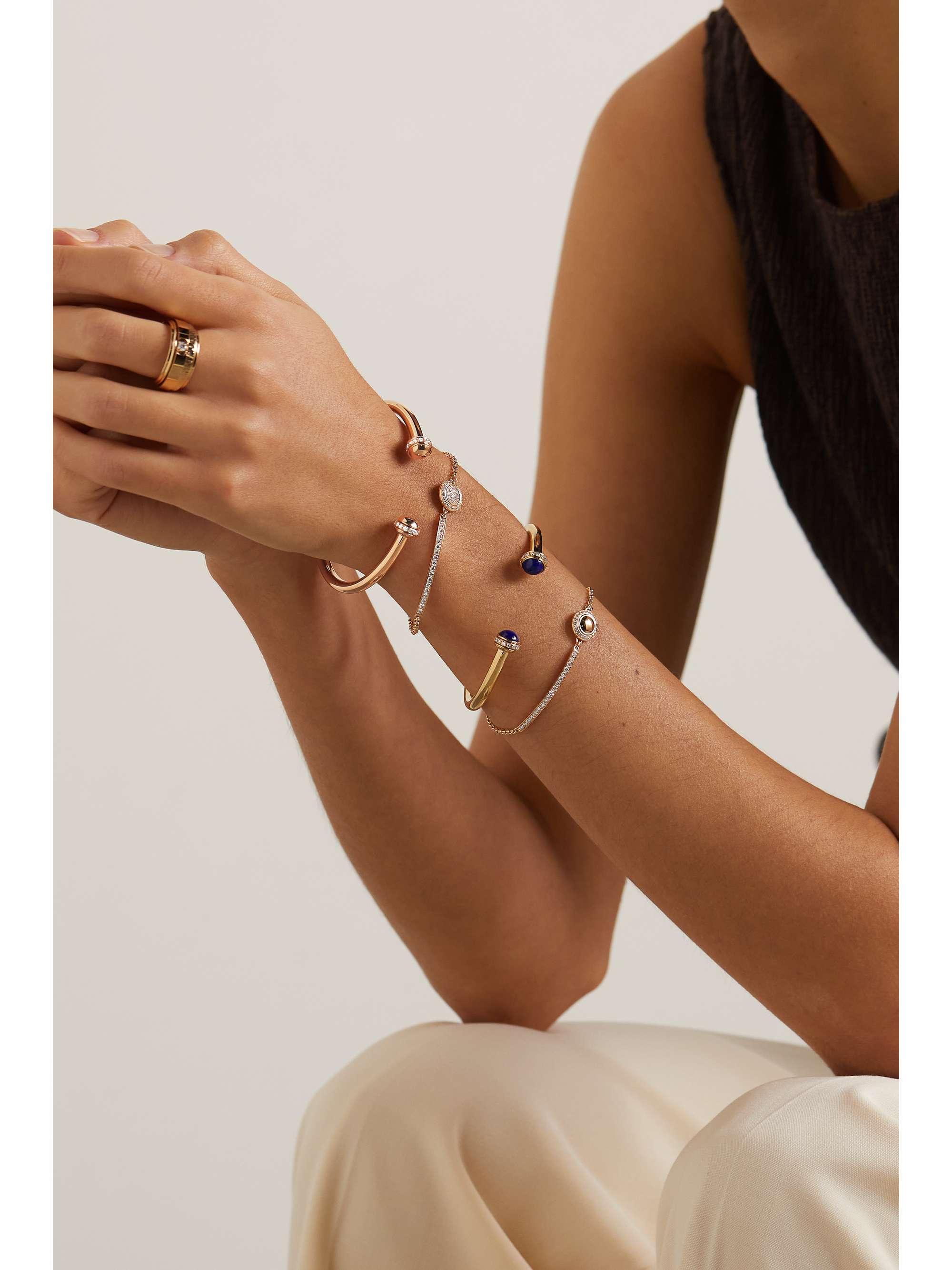 PIAGET Possession 18karat rose gold diamond cuff NETAPORTER