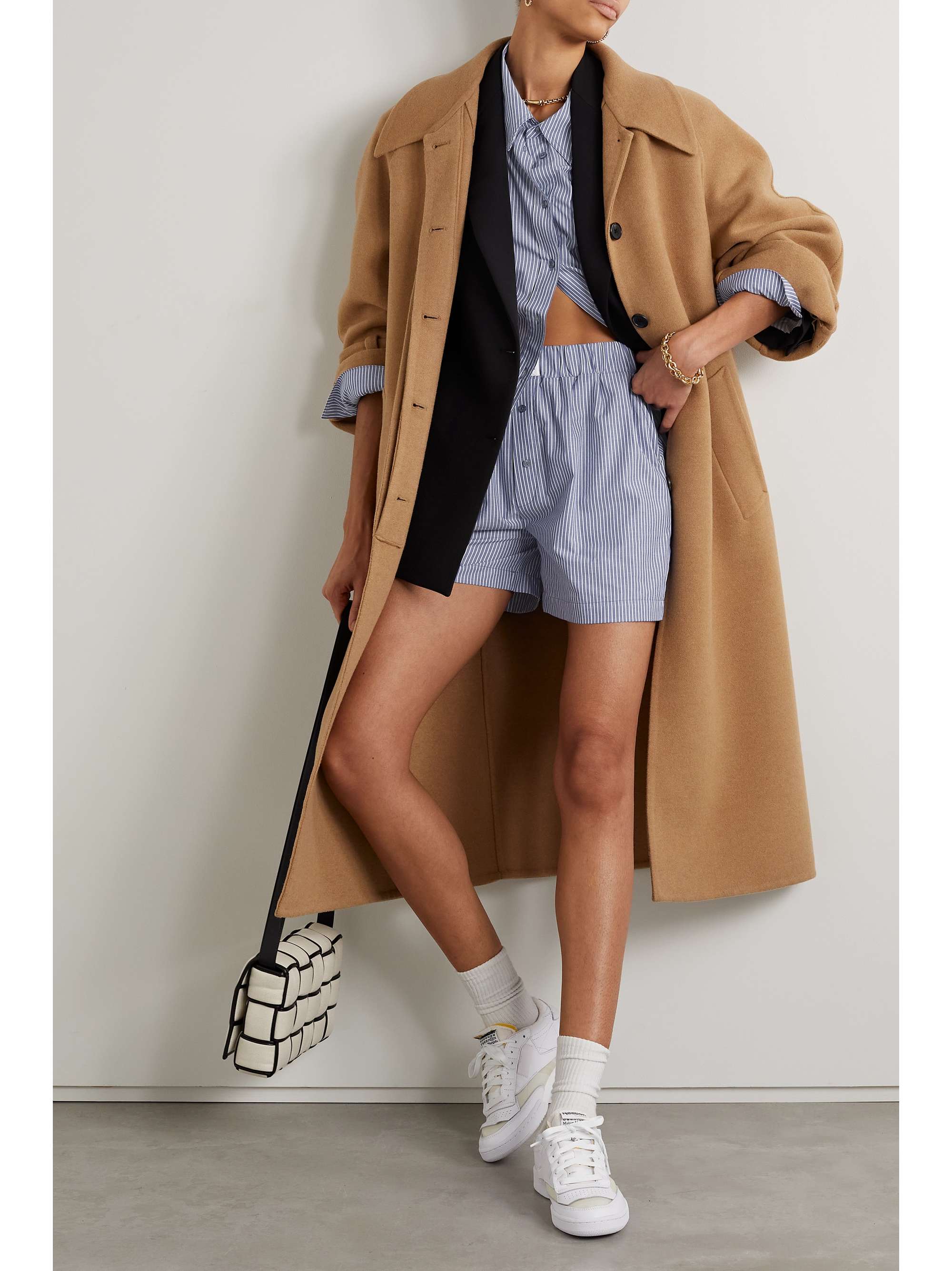 ANINE BING Mika striped cotton-poplin shirt