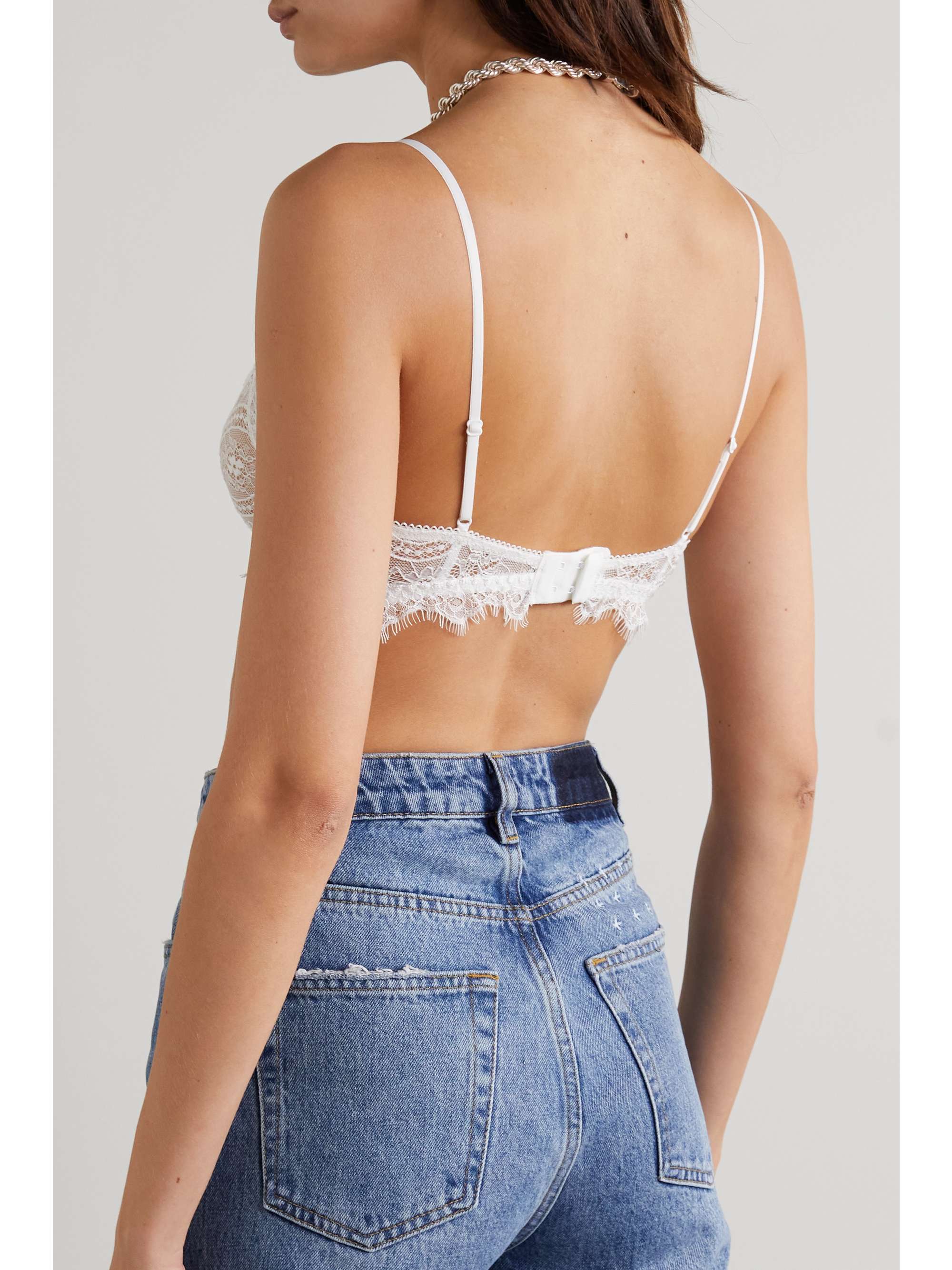 ANINE BING Stretch-lace soft-cup triangle bra