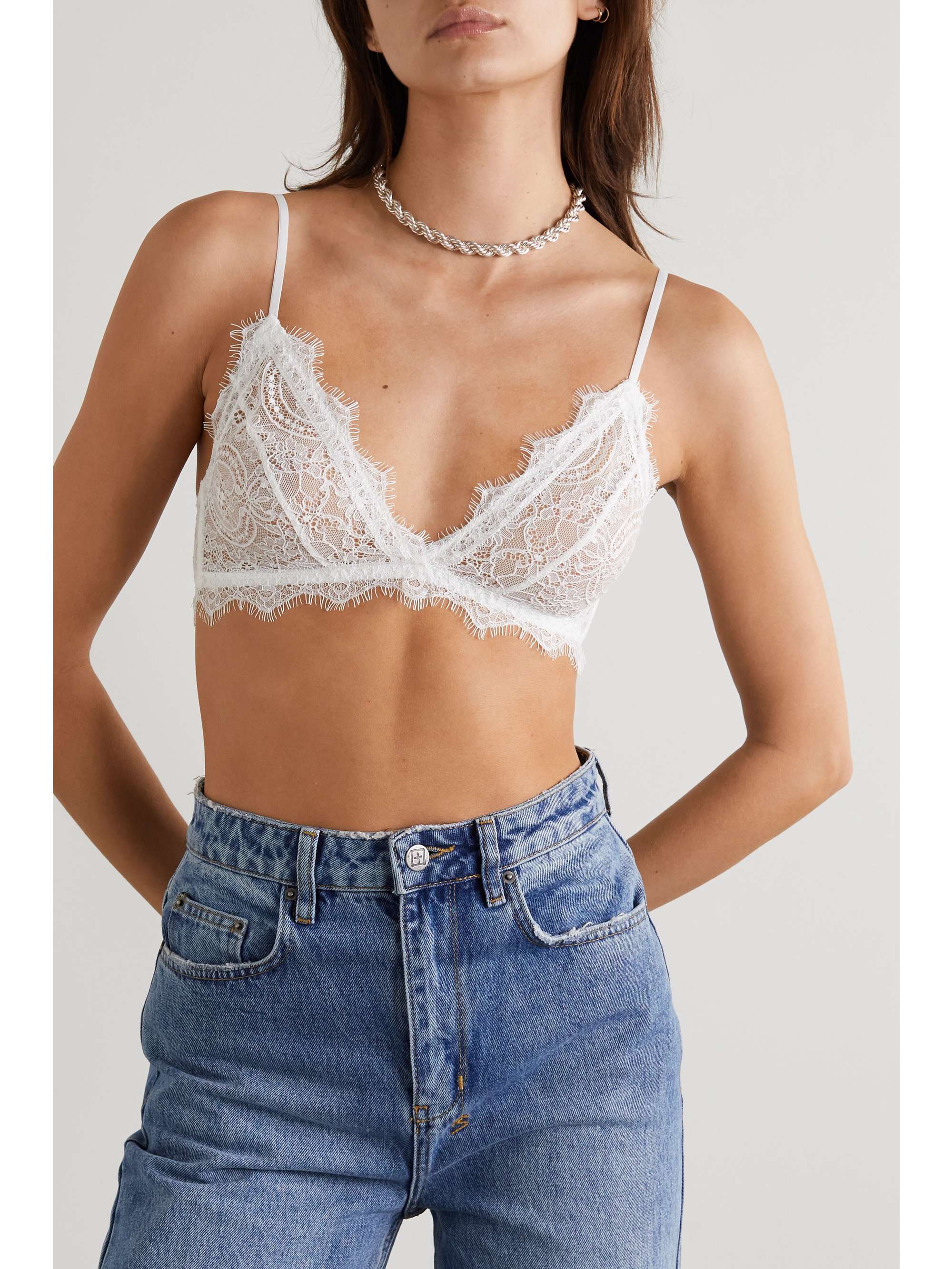 ANINE BING Stretch-lace soft-cup triangle bra