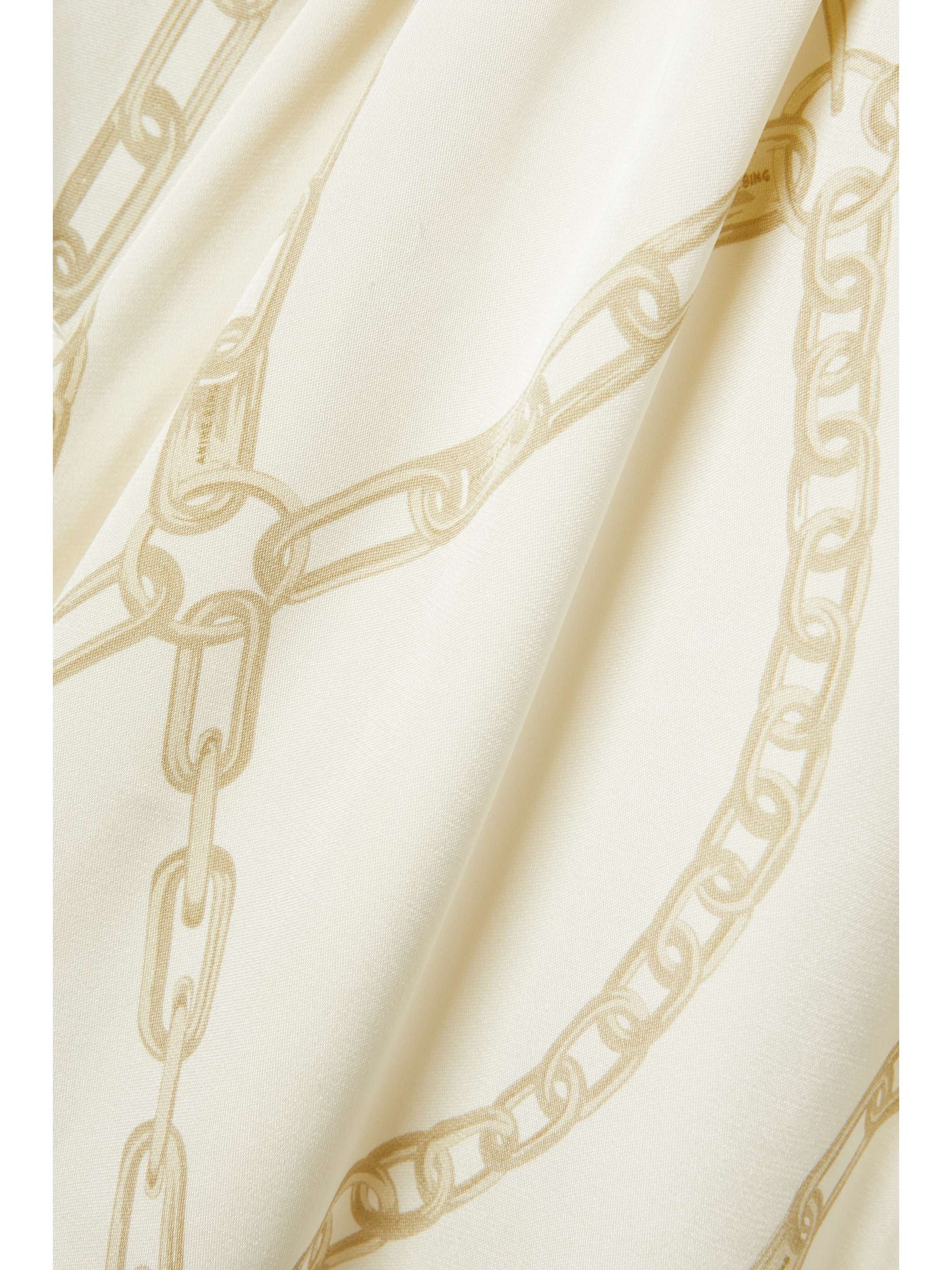 ANINE BING Kara belted printed silk-charmeuse robe