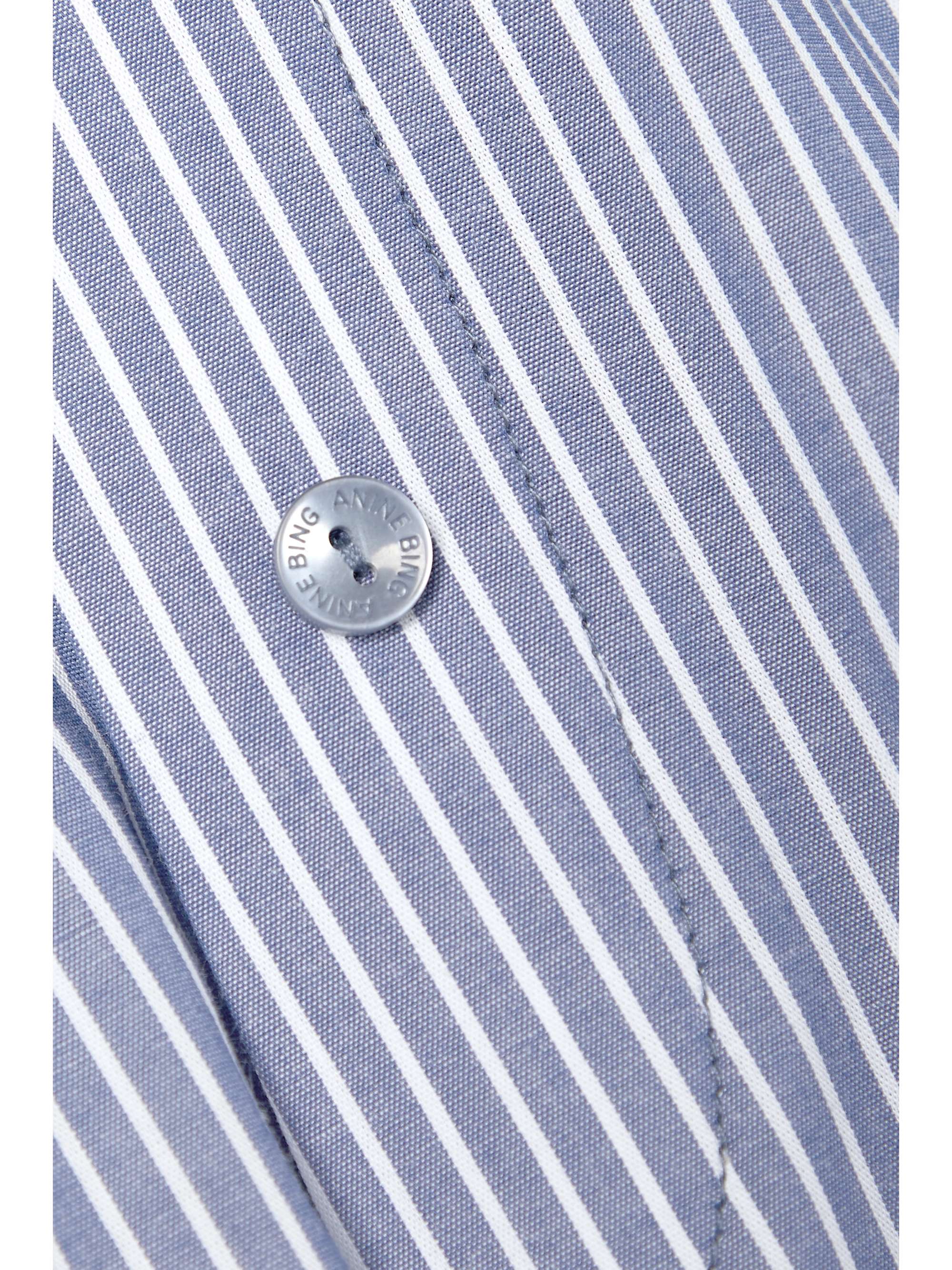 ANINE BING Liam striped cotton-poplin shorts