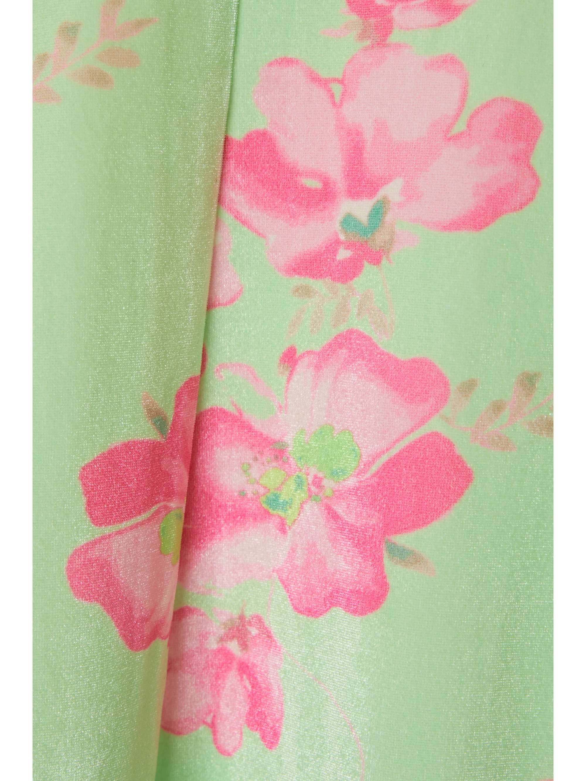 LOVESHACKFANCY Sima floral-print velvet midi dress