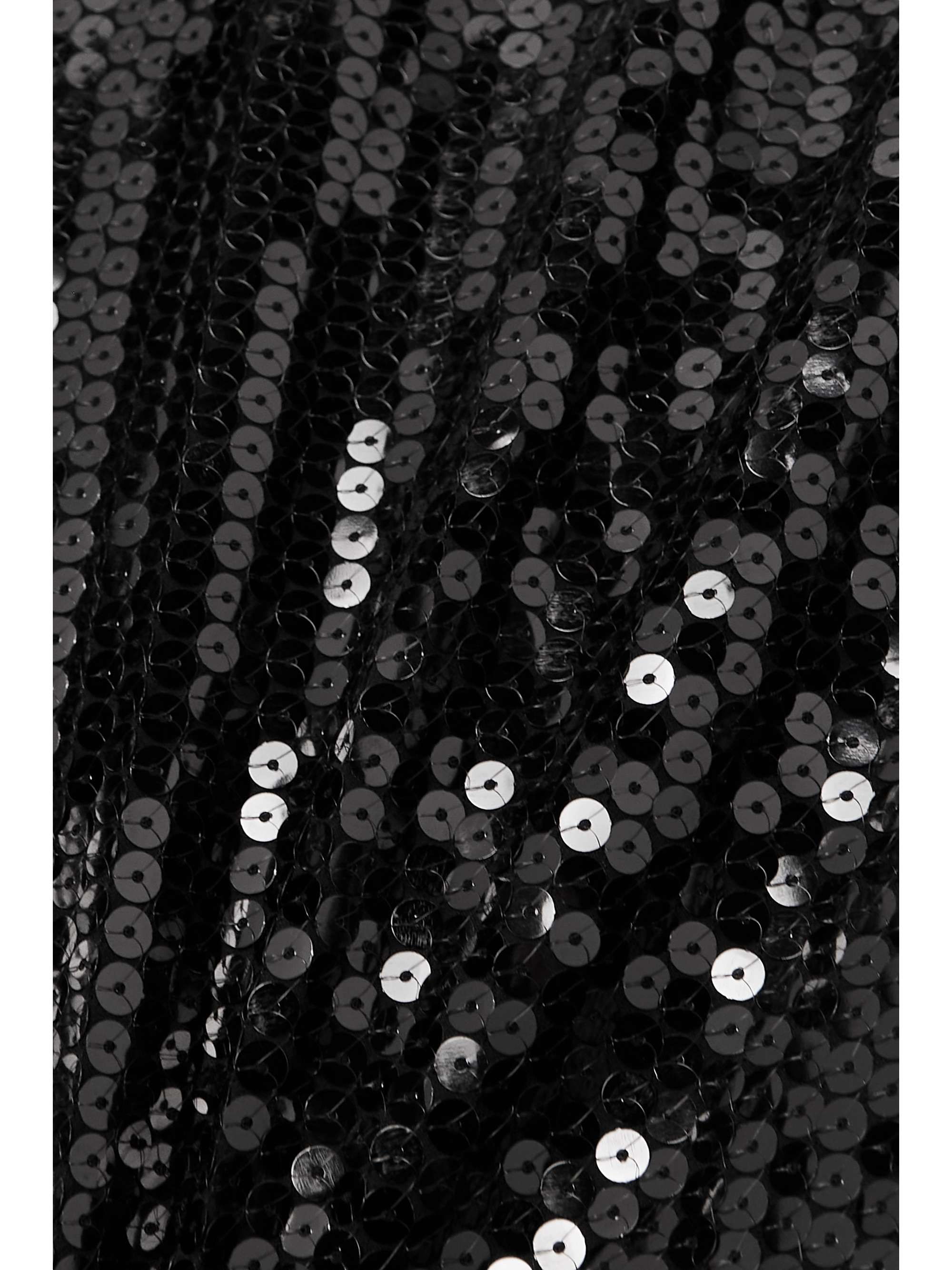 TALLER MARMO Disco Ubud one-shoulder feather-trimmed sequined crepe gown