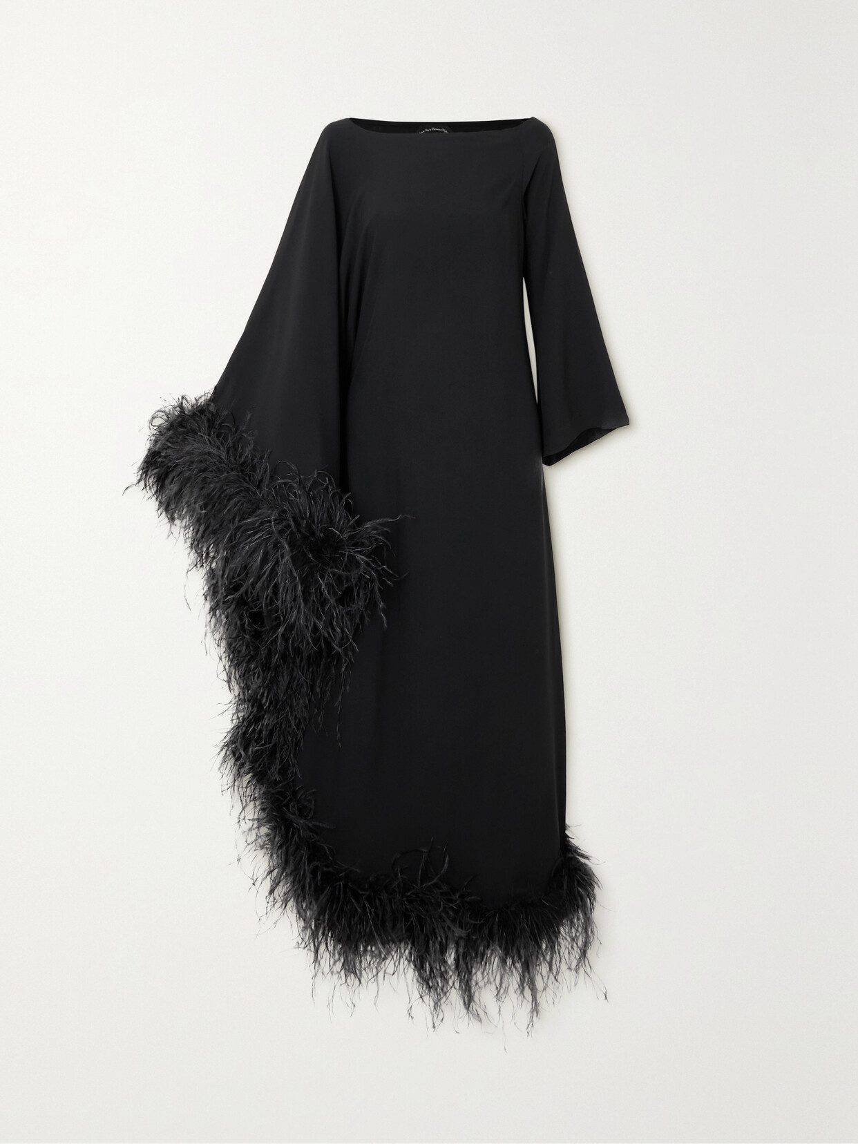 Taller Marmo - Ubud Extravaganza Feather-trimmed Crepe Gown - Black